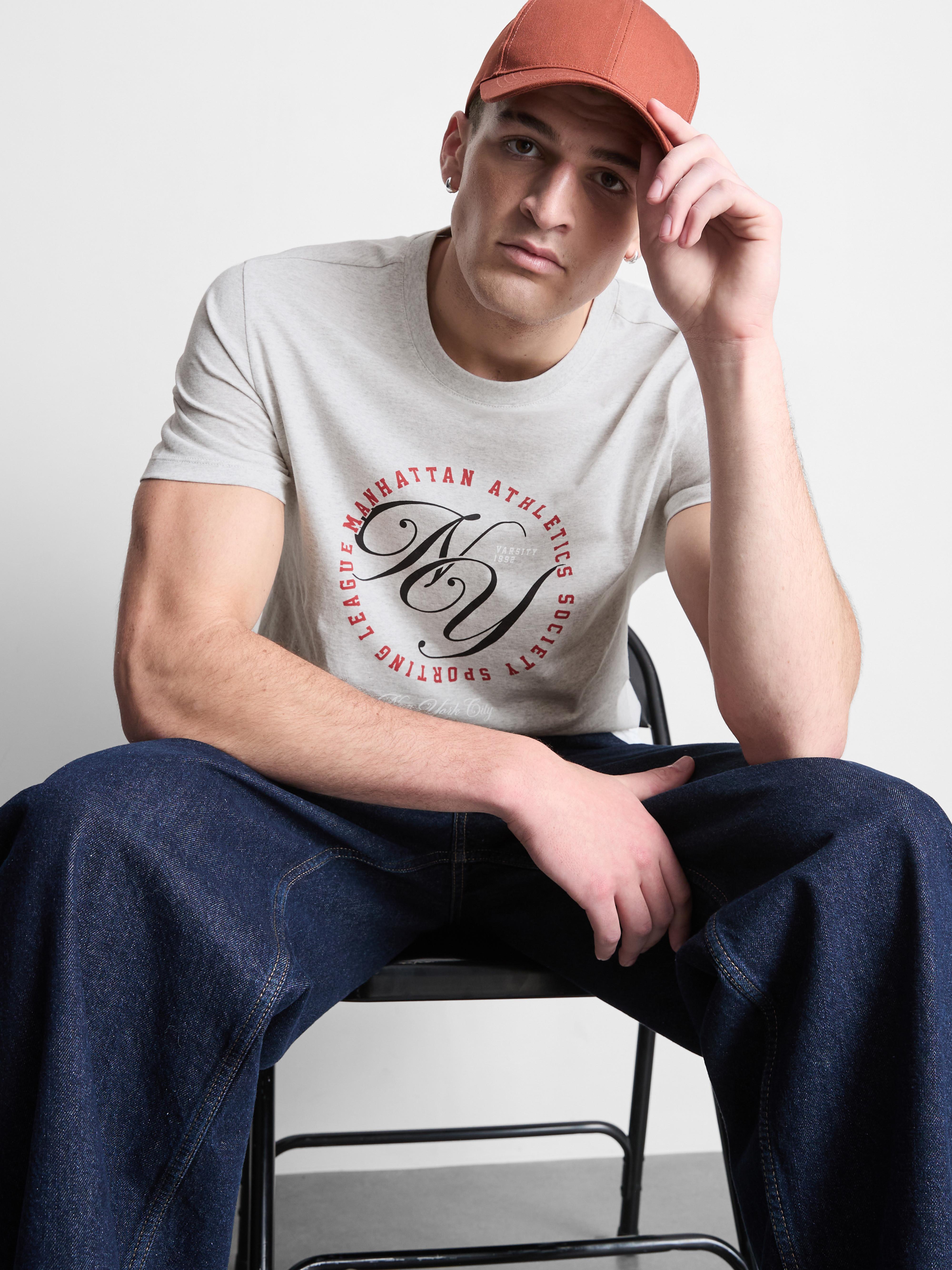 T-shirt uomo schott TSELIS CIMENT