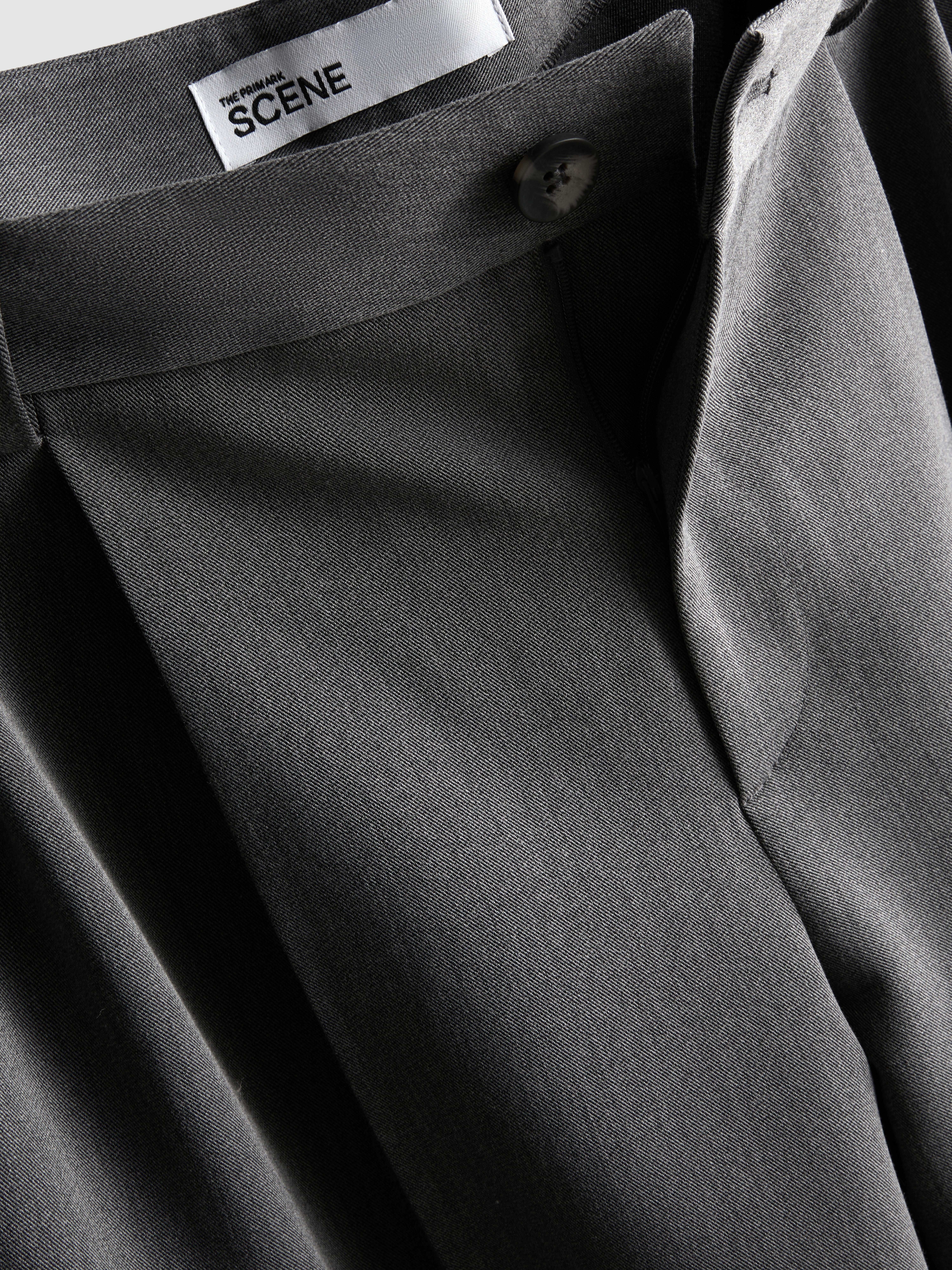 Women's Gray The Primark Scene | Pleated Wide-Leg Pants