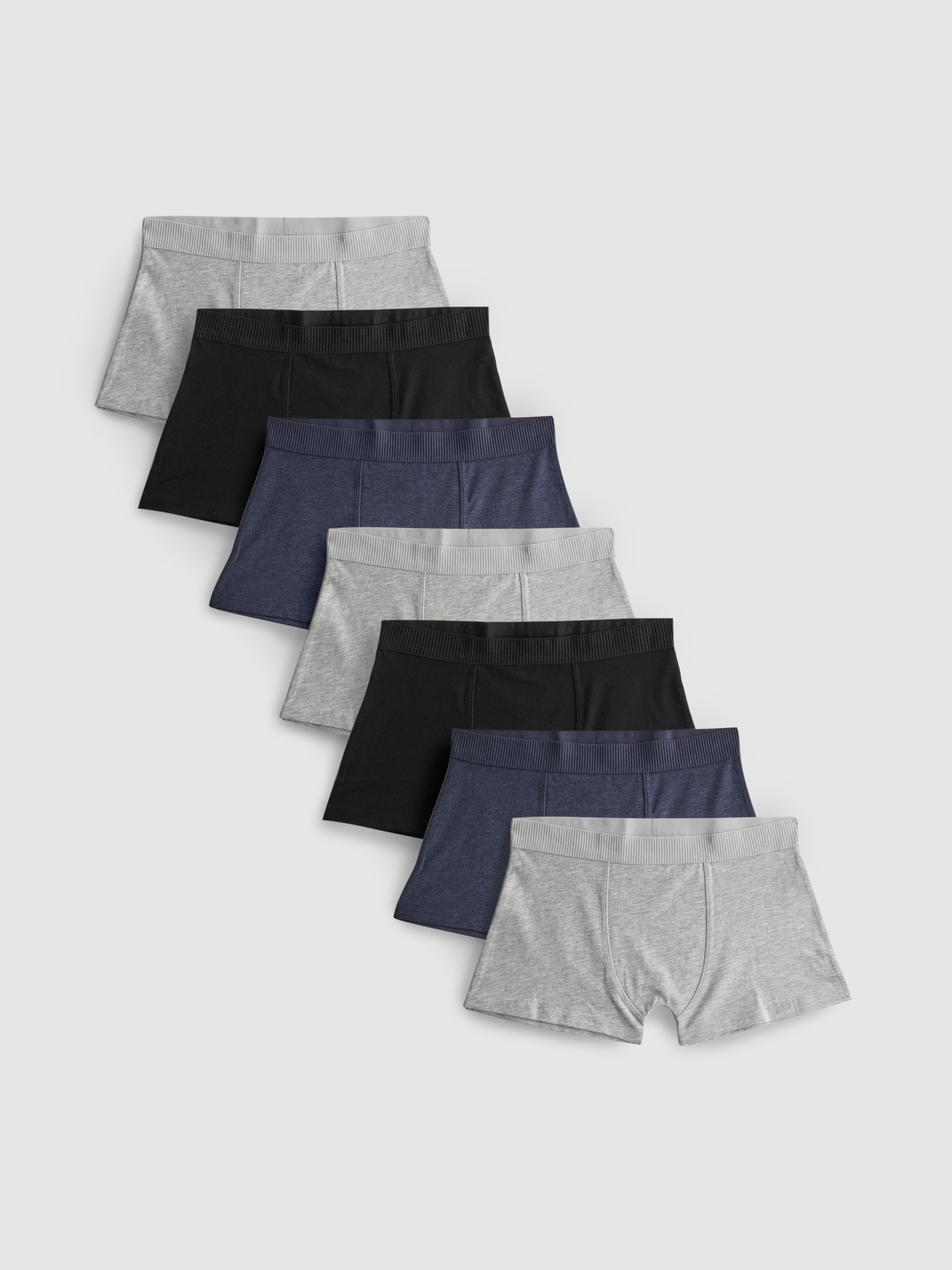 7pk Elasticated Hipster Trunks