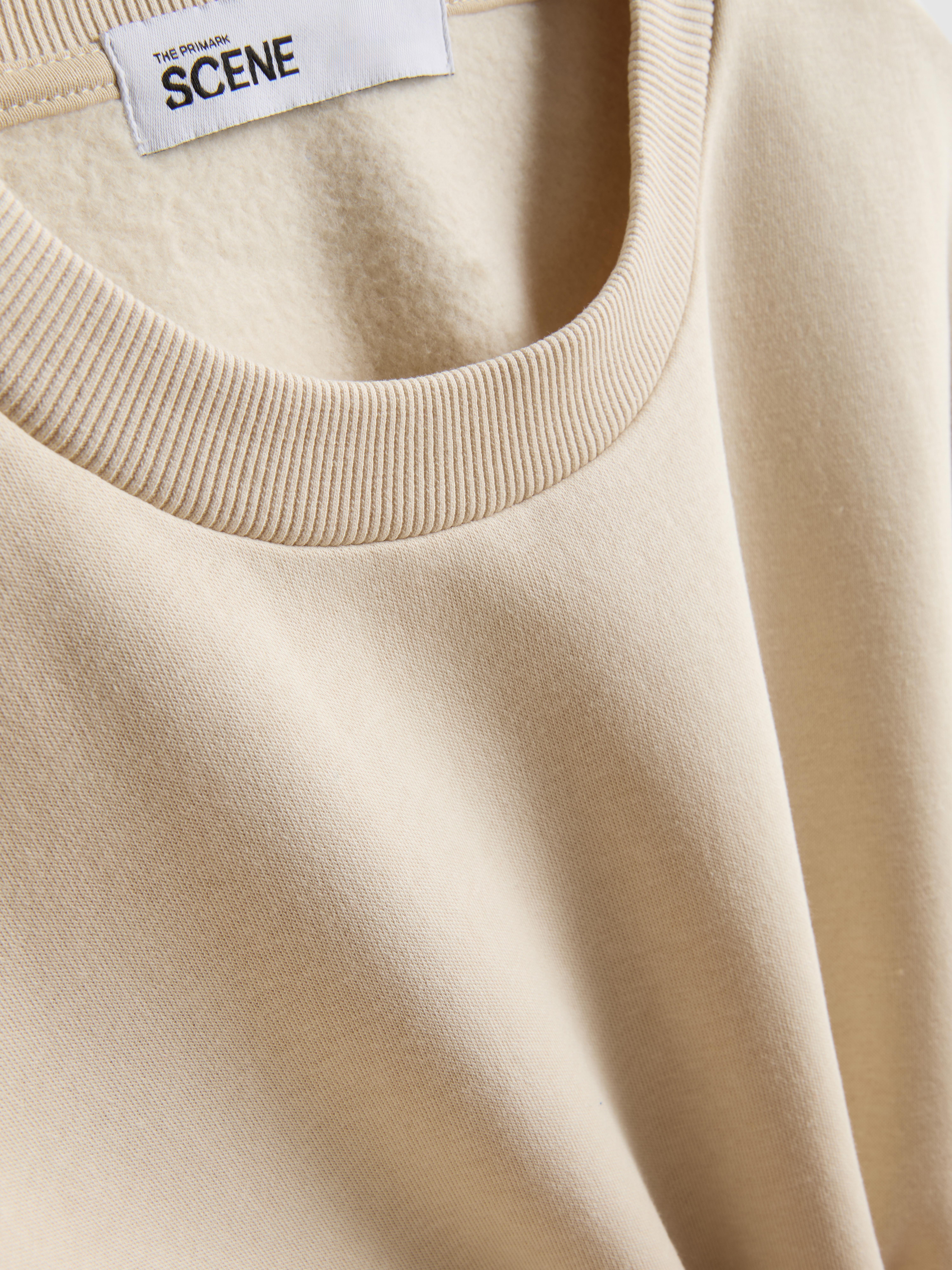 Women's Stone Sculpted Bodice Crop Sweatshirt