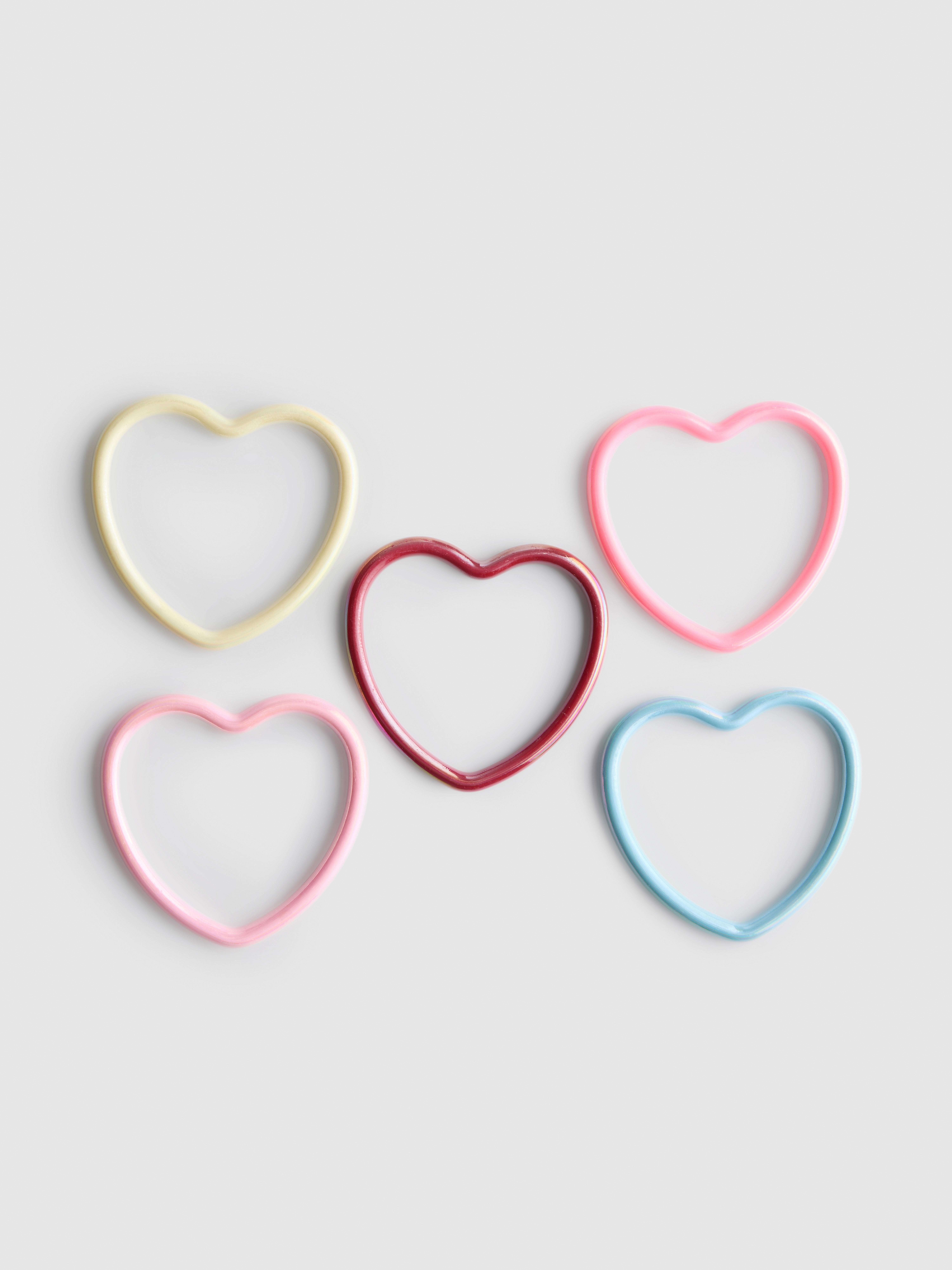 5pk Heart Bangles