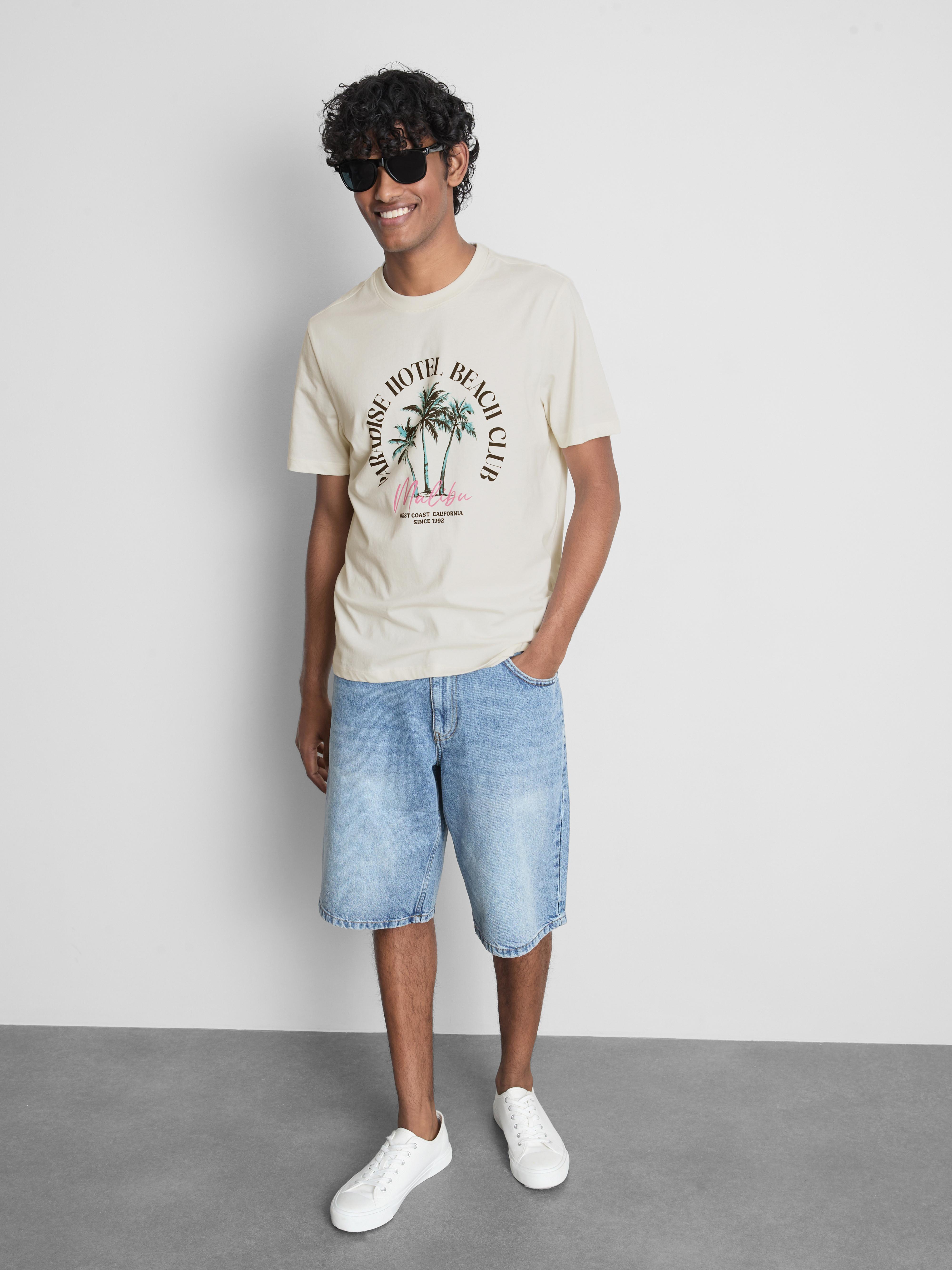 „Paradise Beach“ T-Shirt mit Grafik