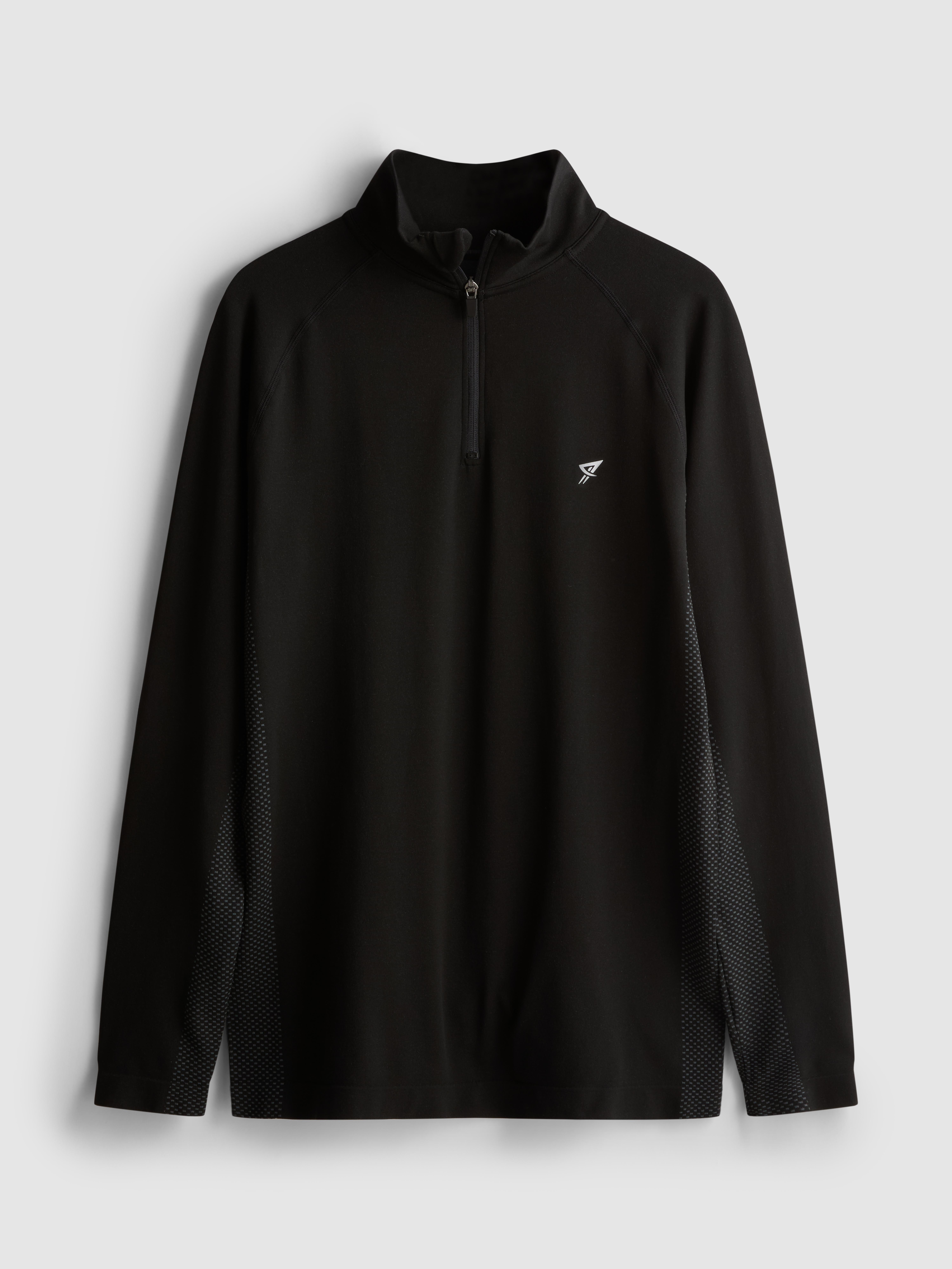 Men's Black Performance Quarter Zip Top