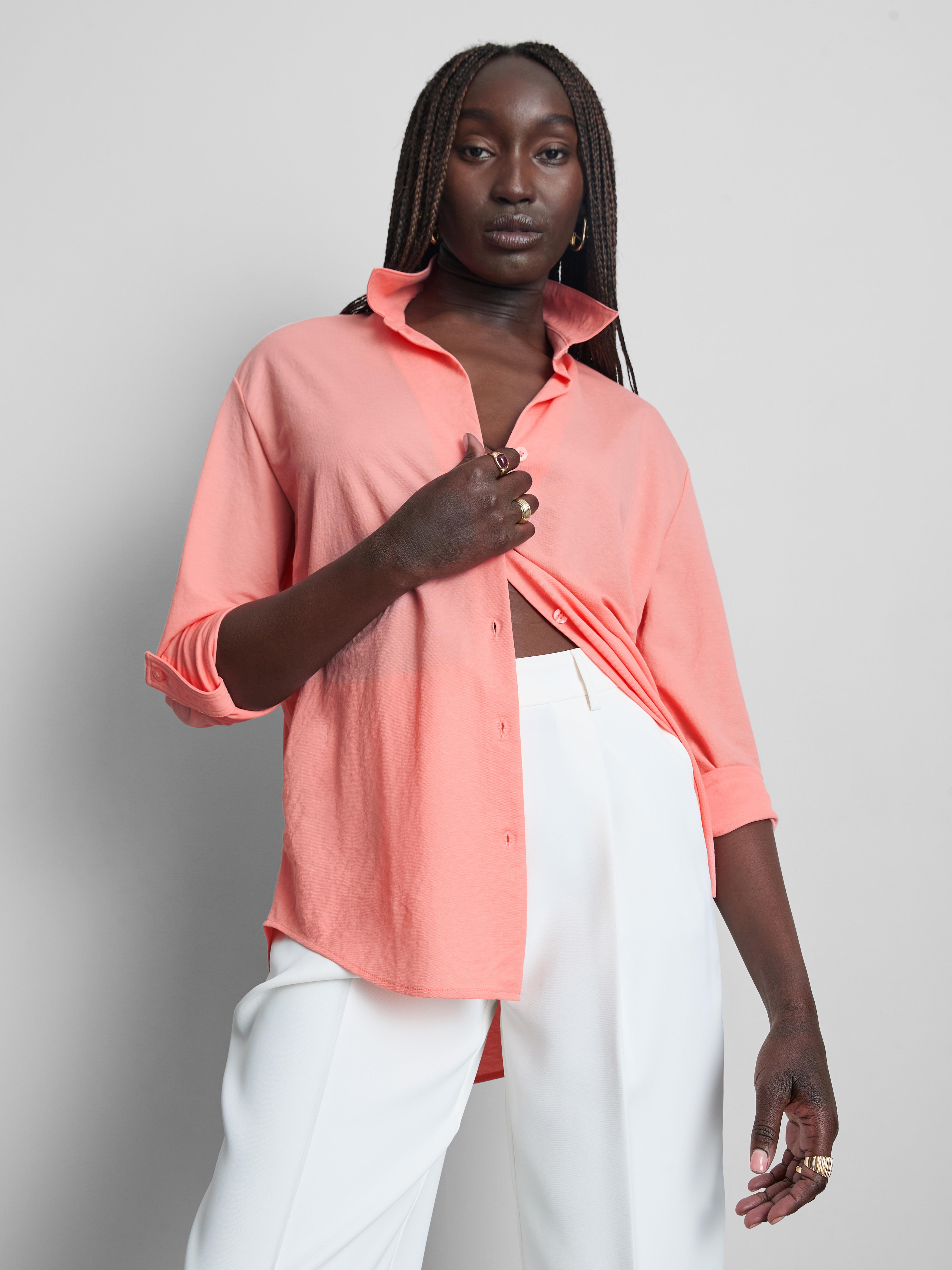 Curved Hem Relaxed Shirt
