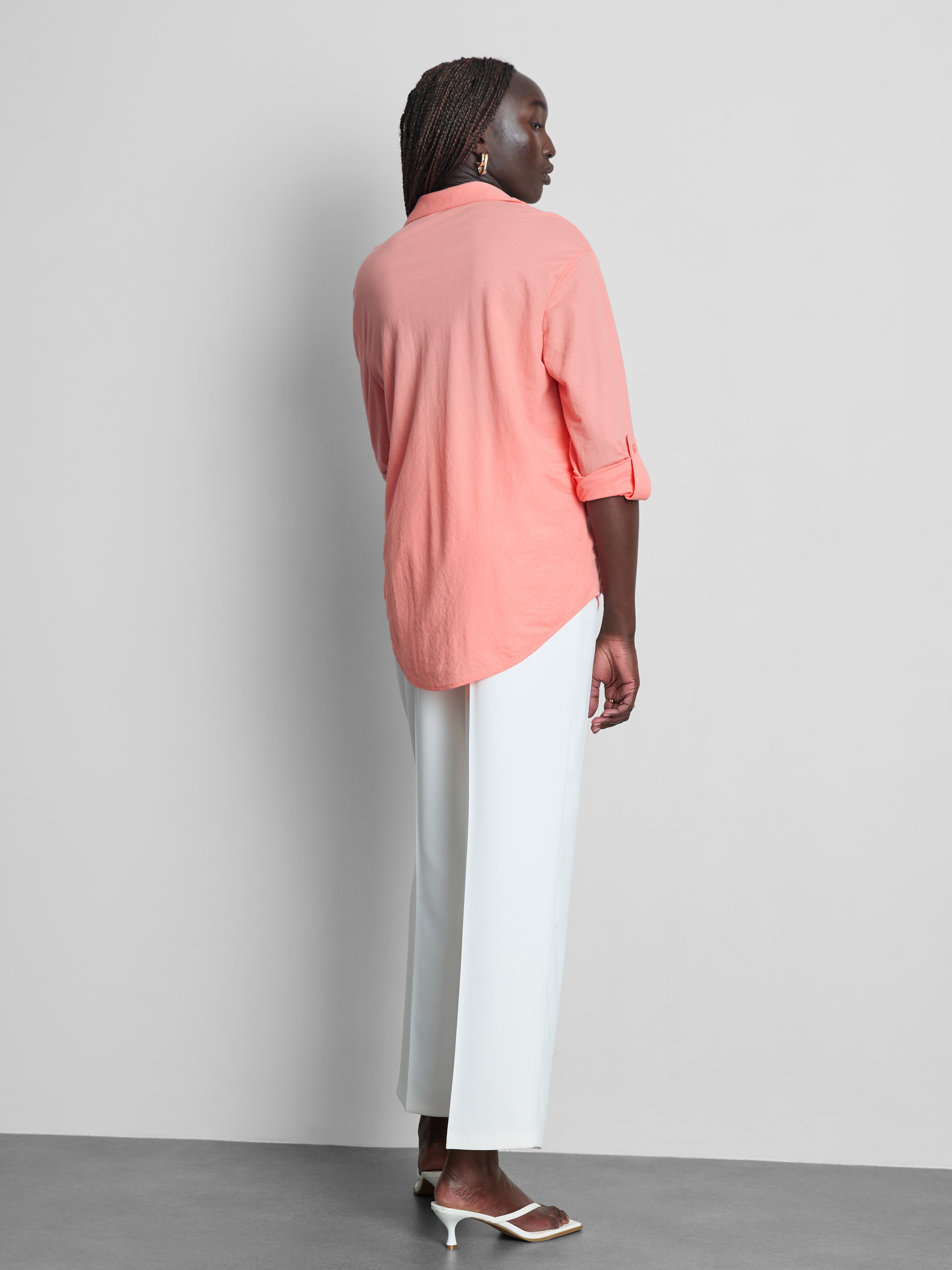 Curved Hem Relaxed Shirt