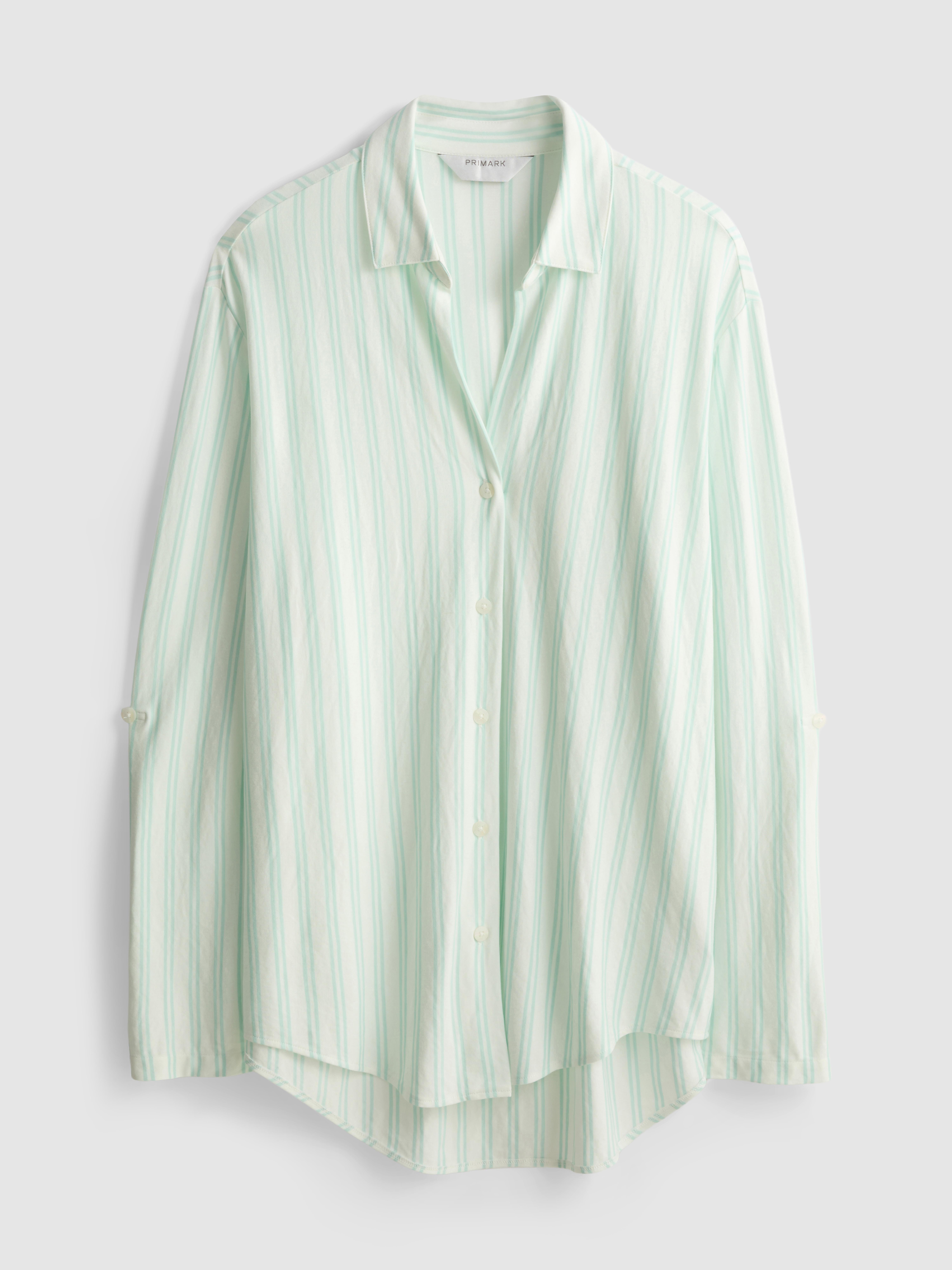Chemise décontractée à ourlet arrondi