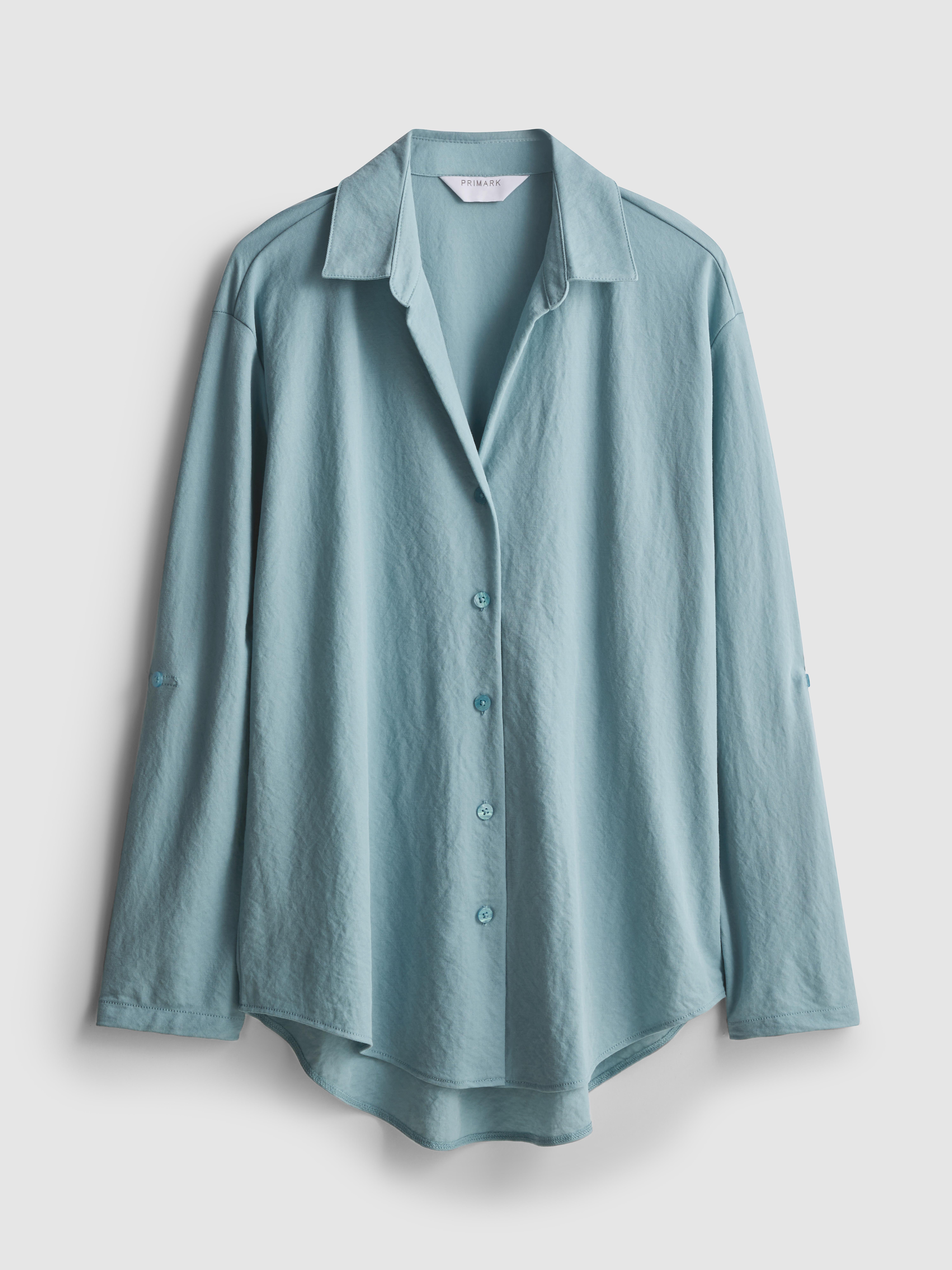 Curved Hem Relaxed Shirt