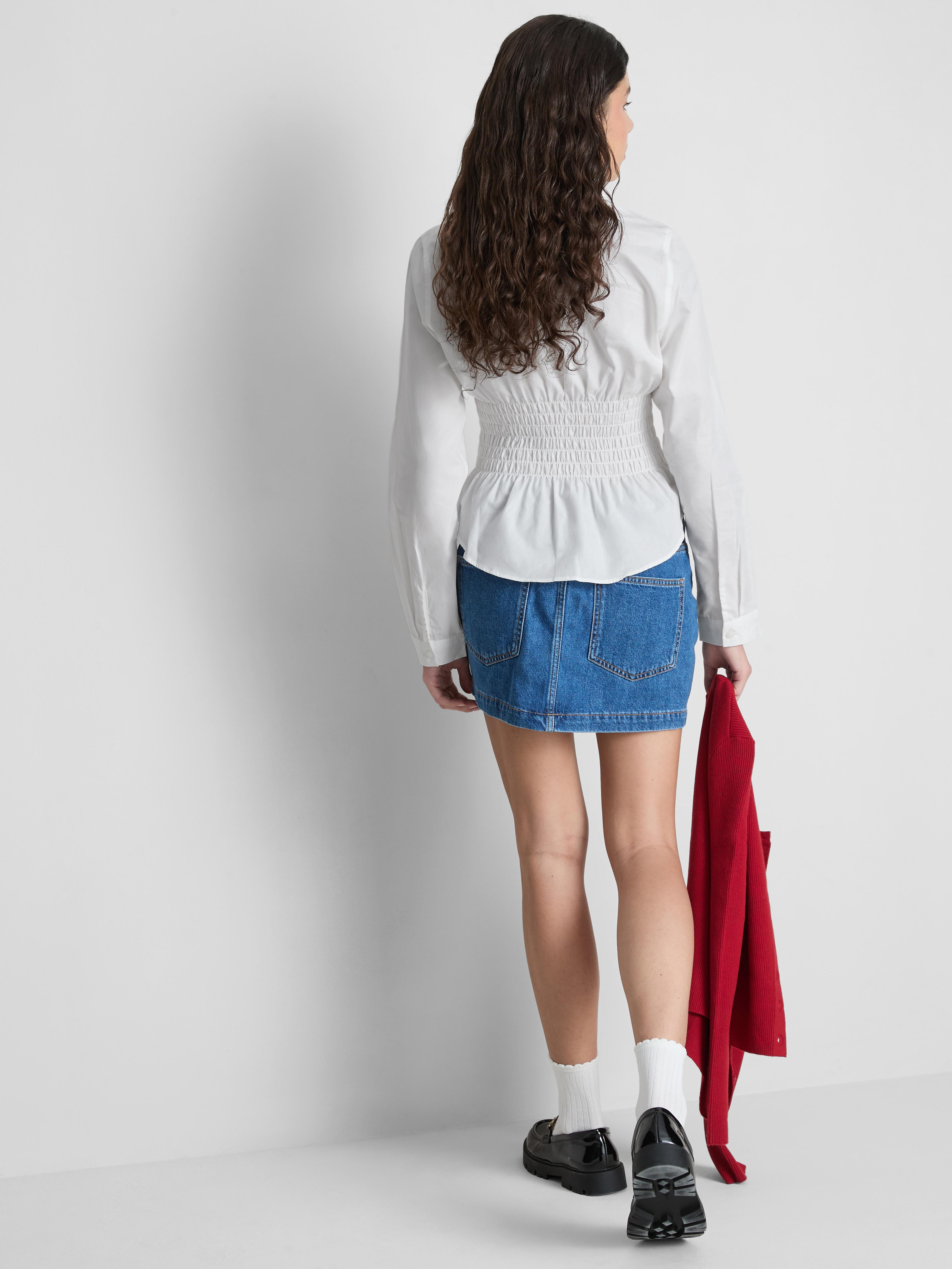 Womens White The Primark Scene | Shirred Shirt | Primark