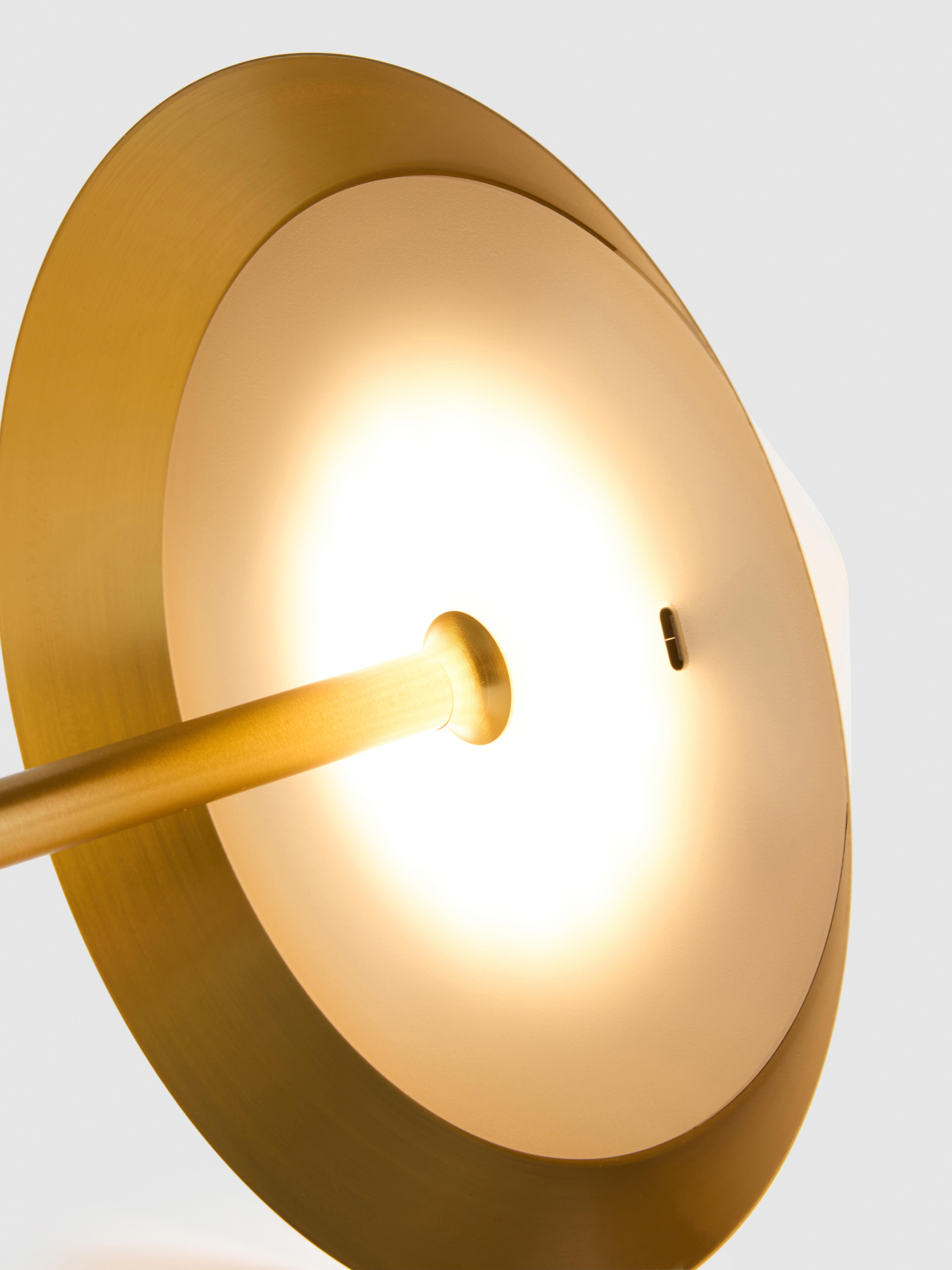 Brushed Metal Touch Table Lamp