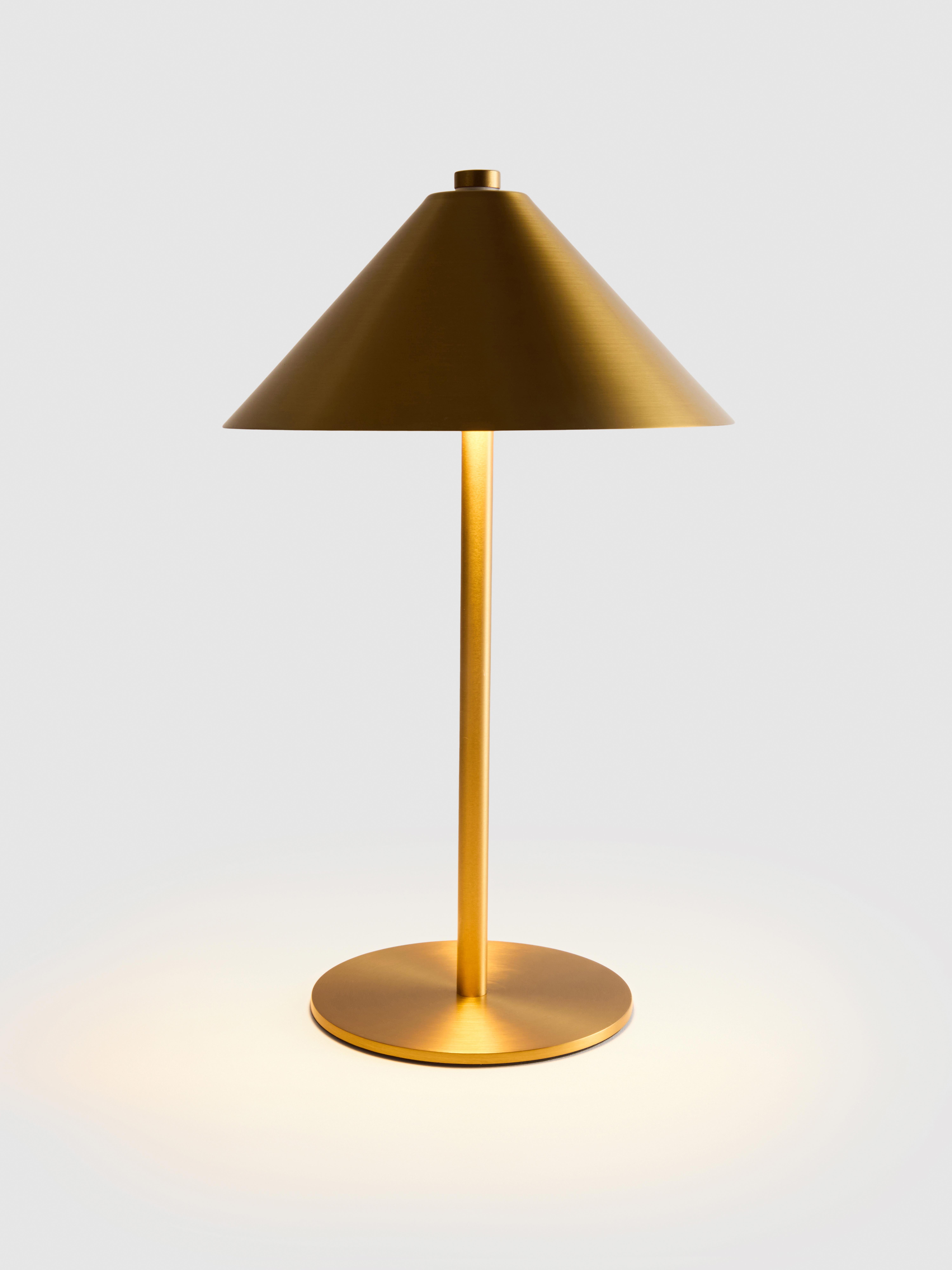 Brushed Metal Touch Table Lamp