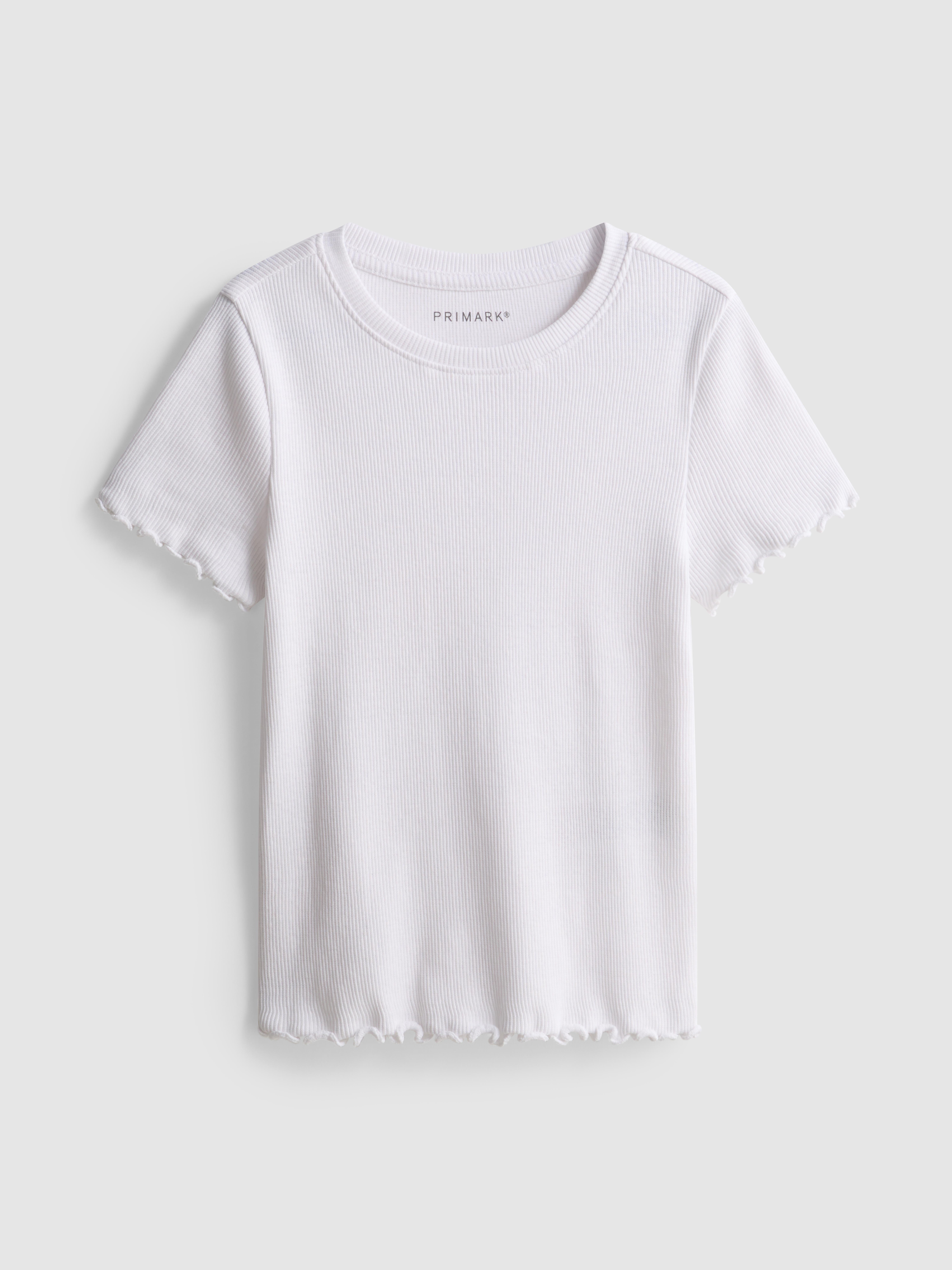 1,5-8 jr | Geribd T-shirt met geschulpte rand