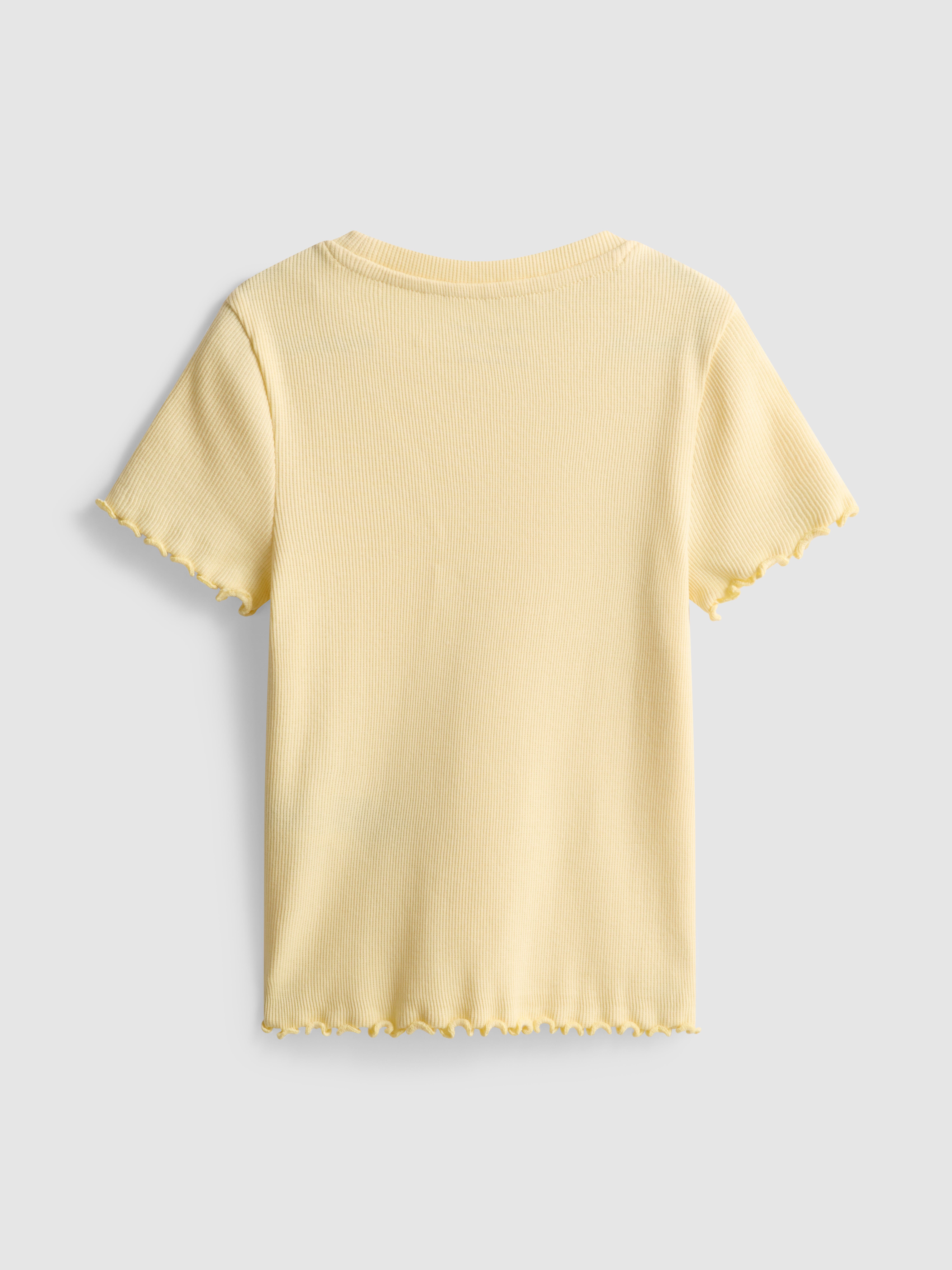 1,5–8 Jahre | Geripptes T-Shirt mit gekräuseltem Saum