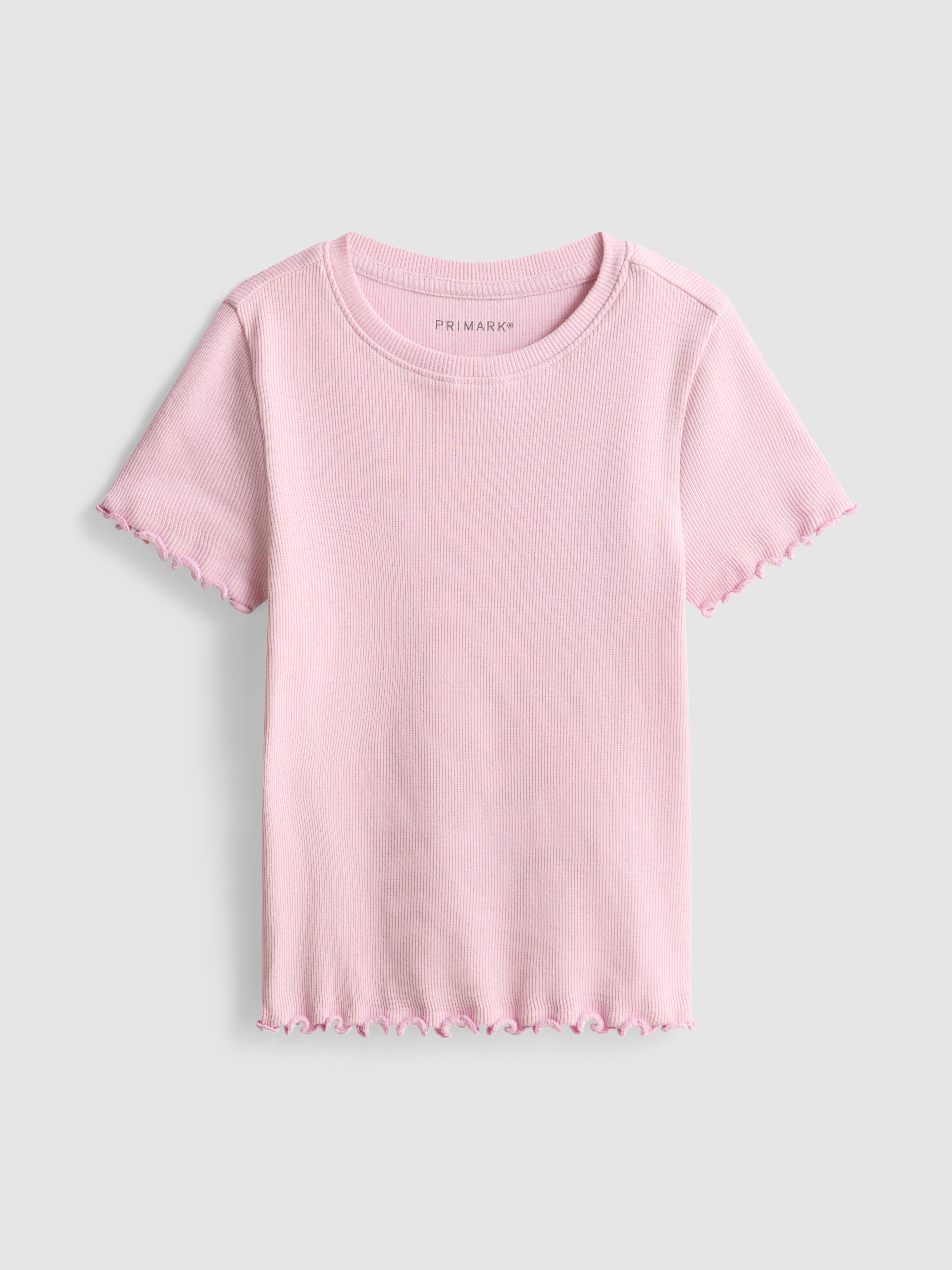 1,5-8 jr | Geribd T-shirt met geschulpte rand