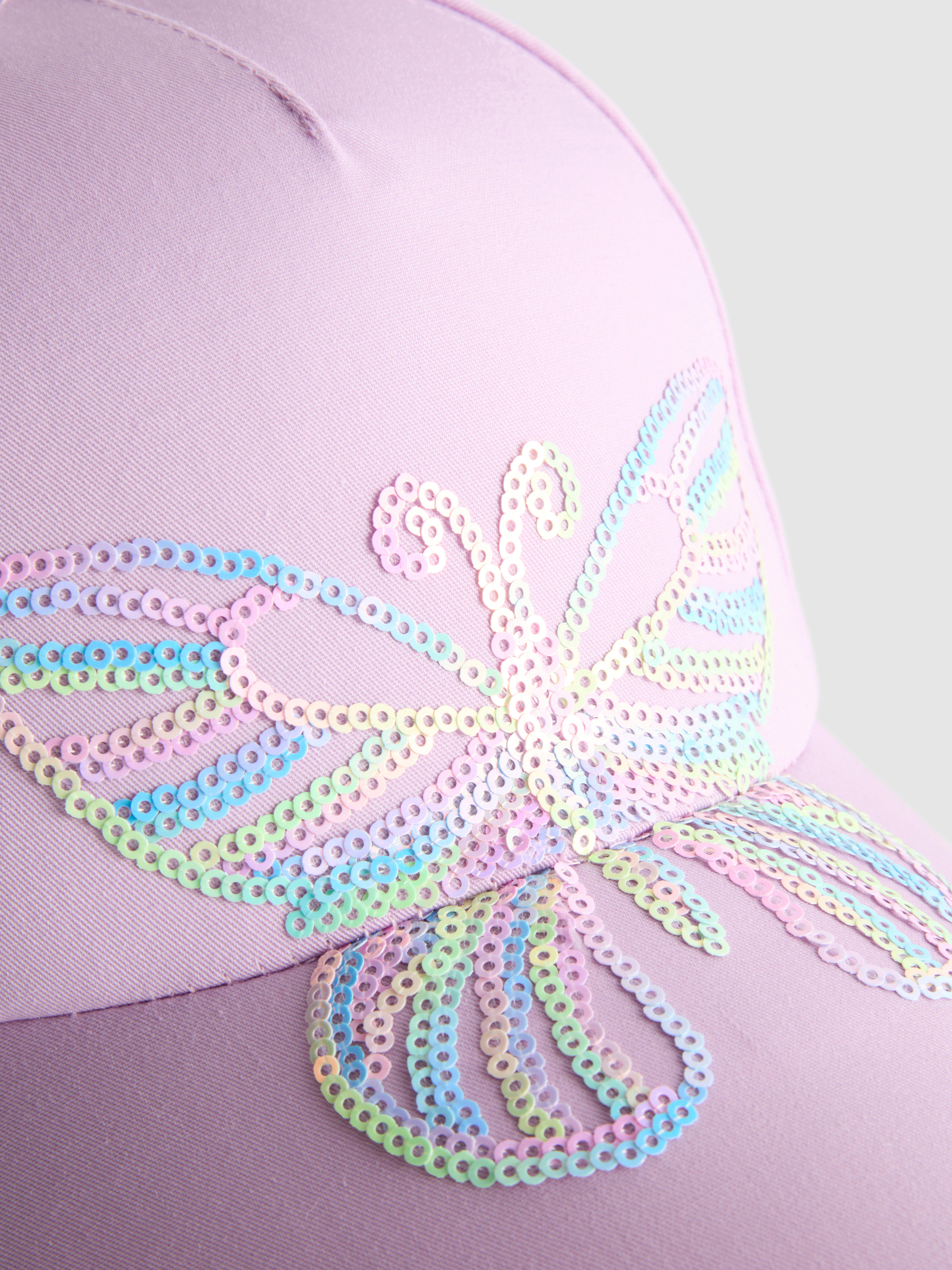 Sequin Butterfly Baseball Cap