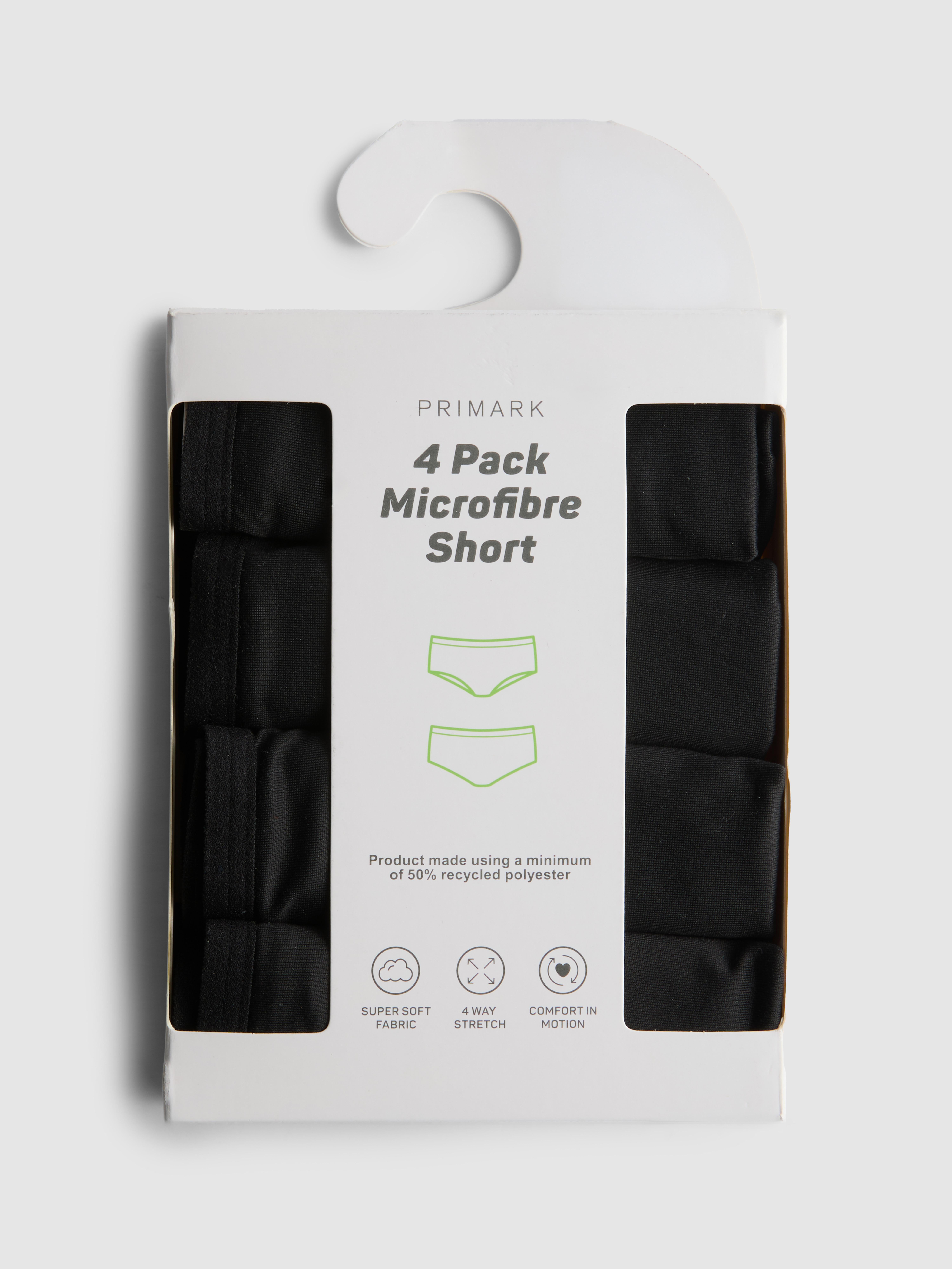 Pack de 4 braguitas de microfibra