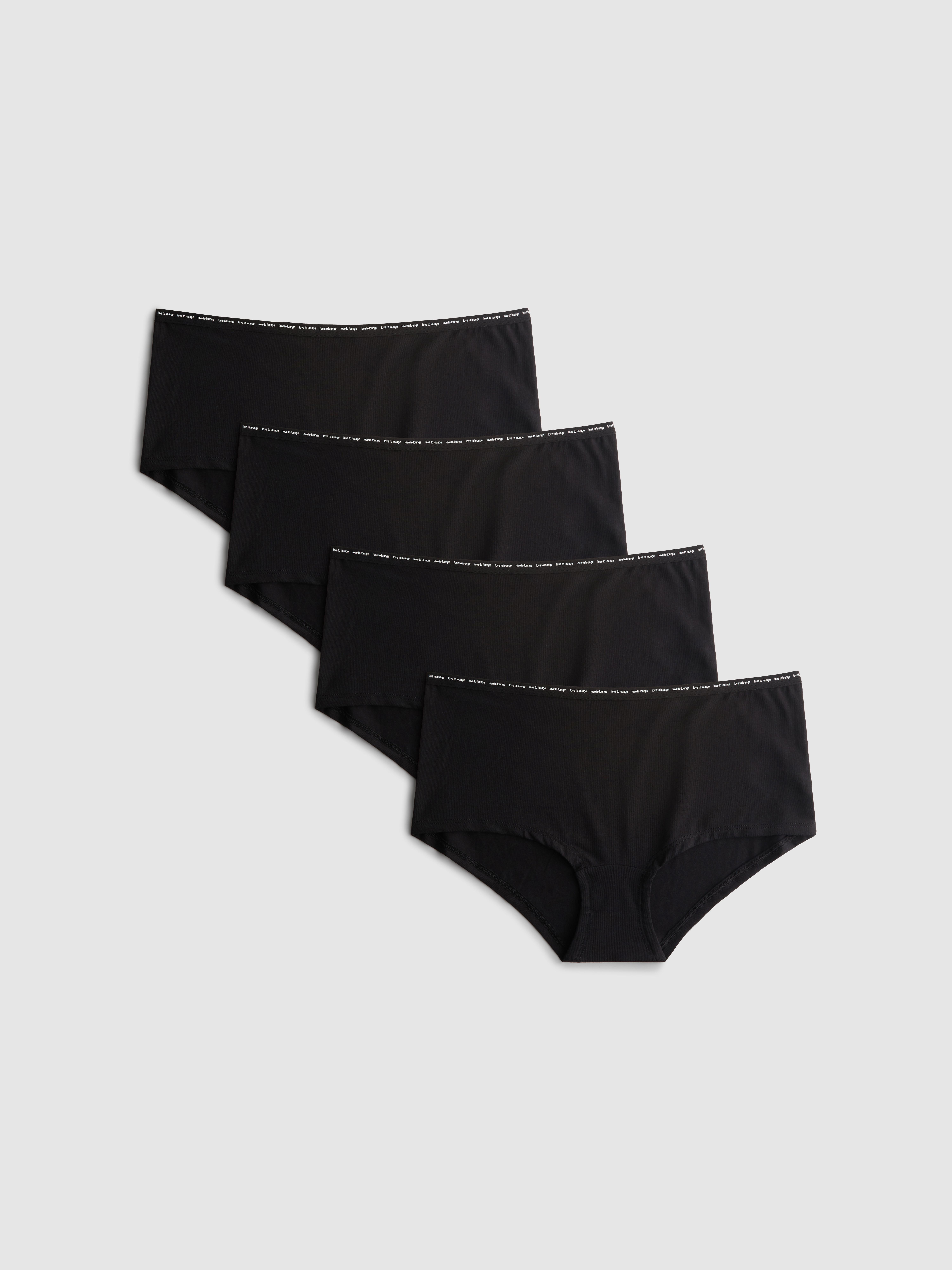 „Love To Lounge“ Pantys mit hohem Baumwollanteil, 4er-Pack