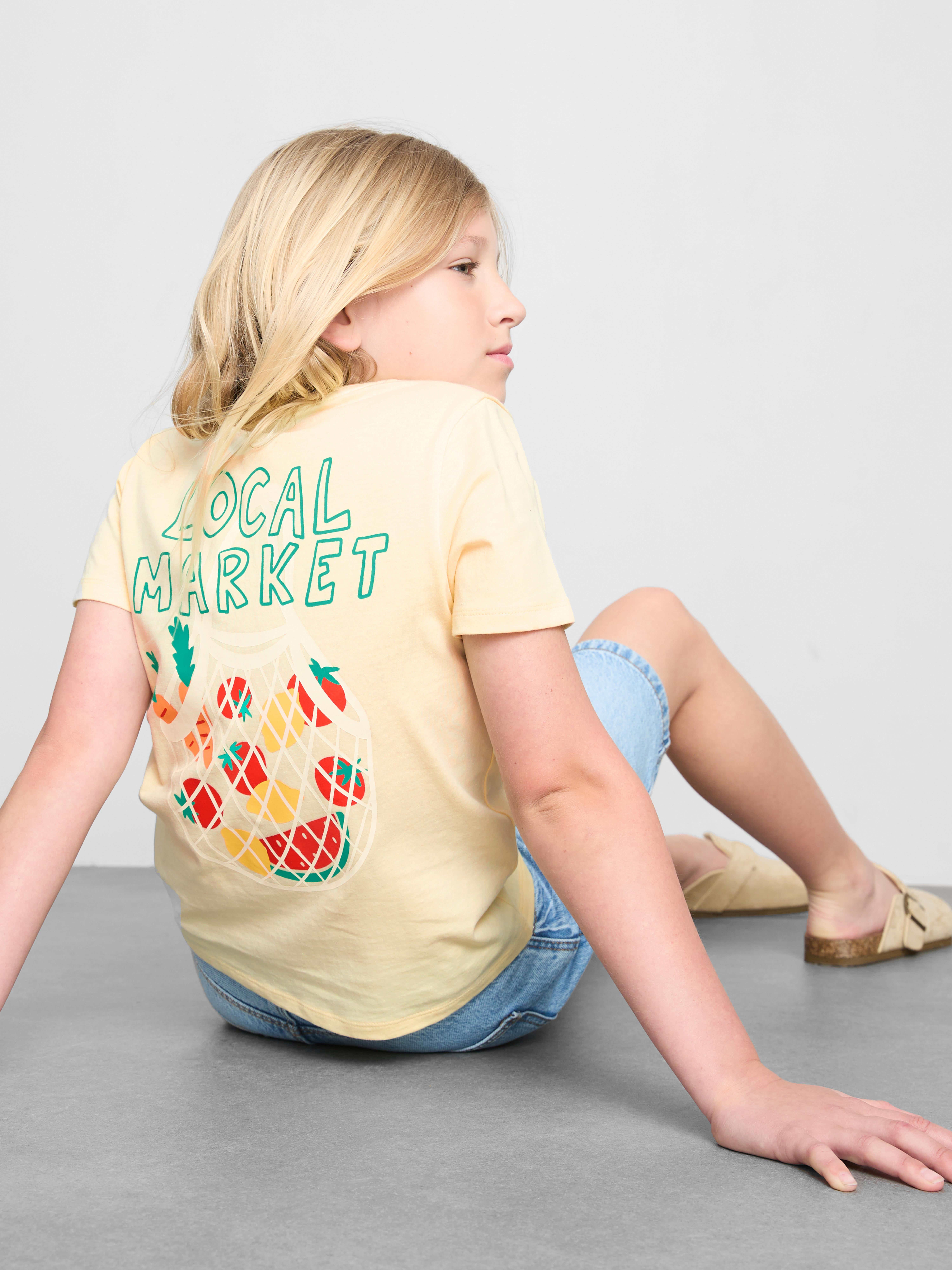 7–15 Jahre | T-Shirt aus reiner Baumwolle mit Print