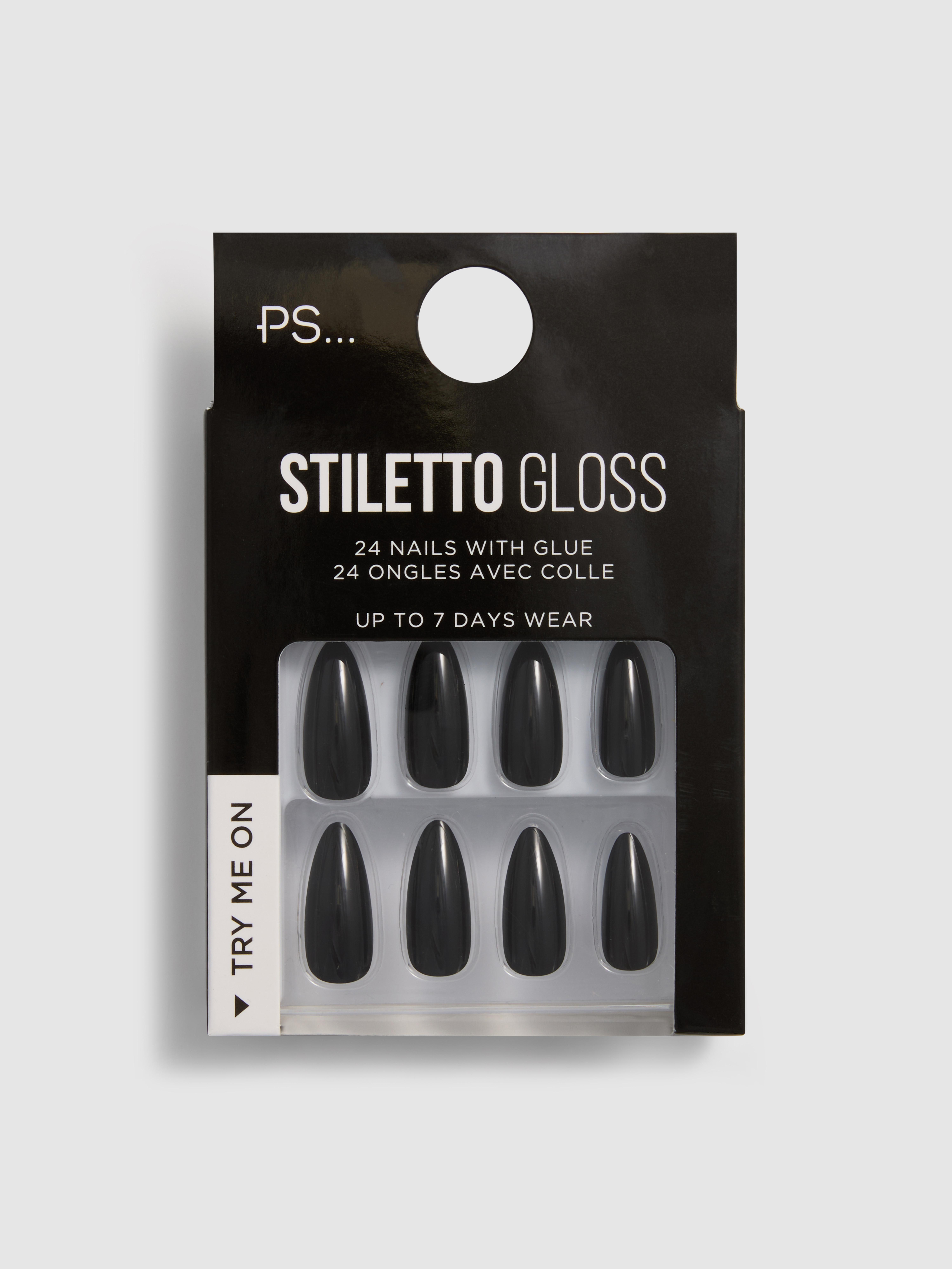 PS... Glanzende spitse kunstnagels