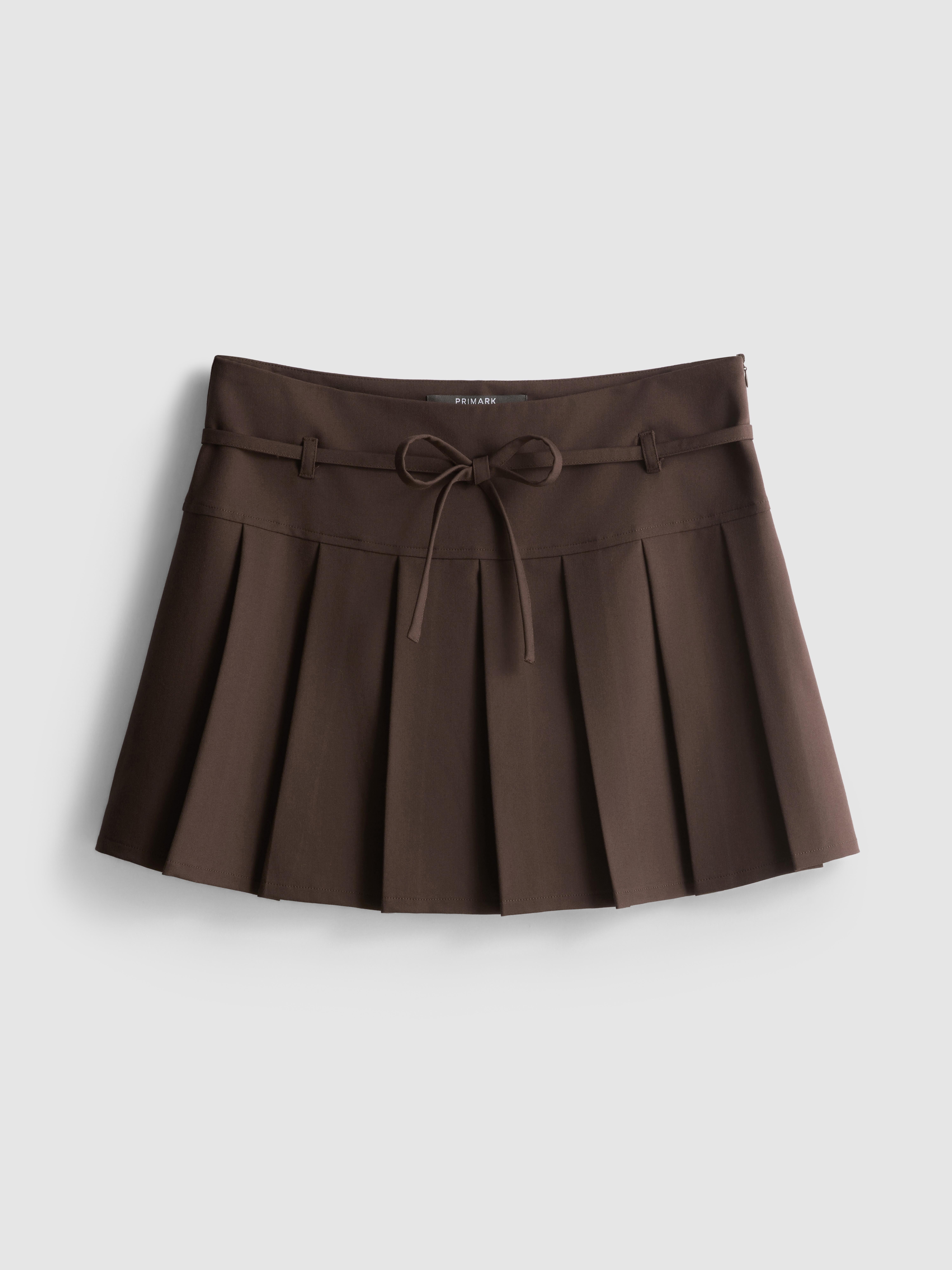 Mini-plooirok met ceintuur