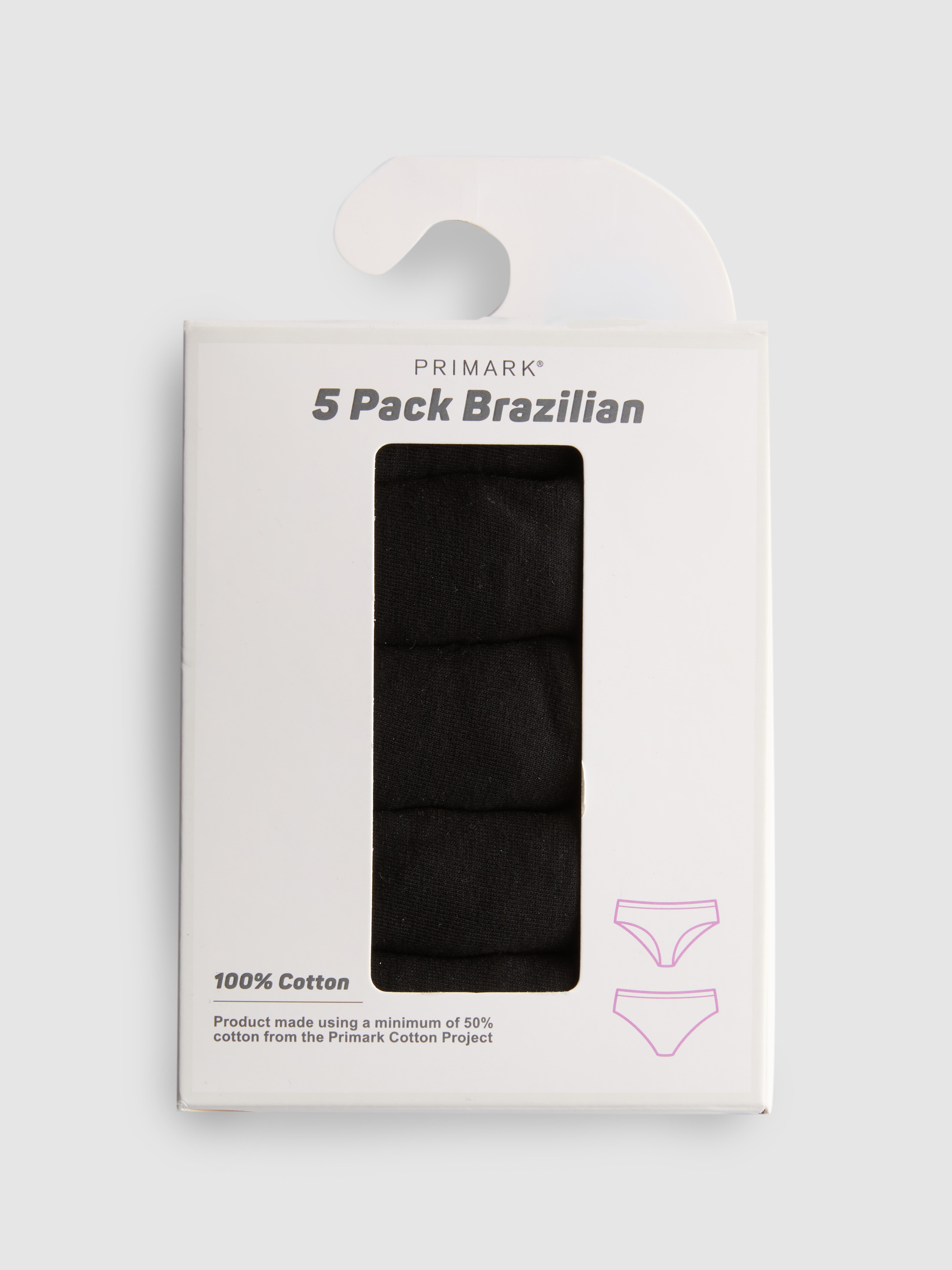 5pk Cotton Brazilian Briefs