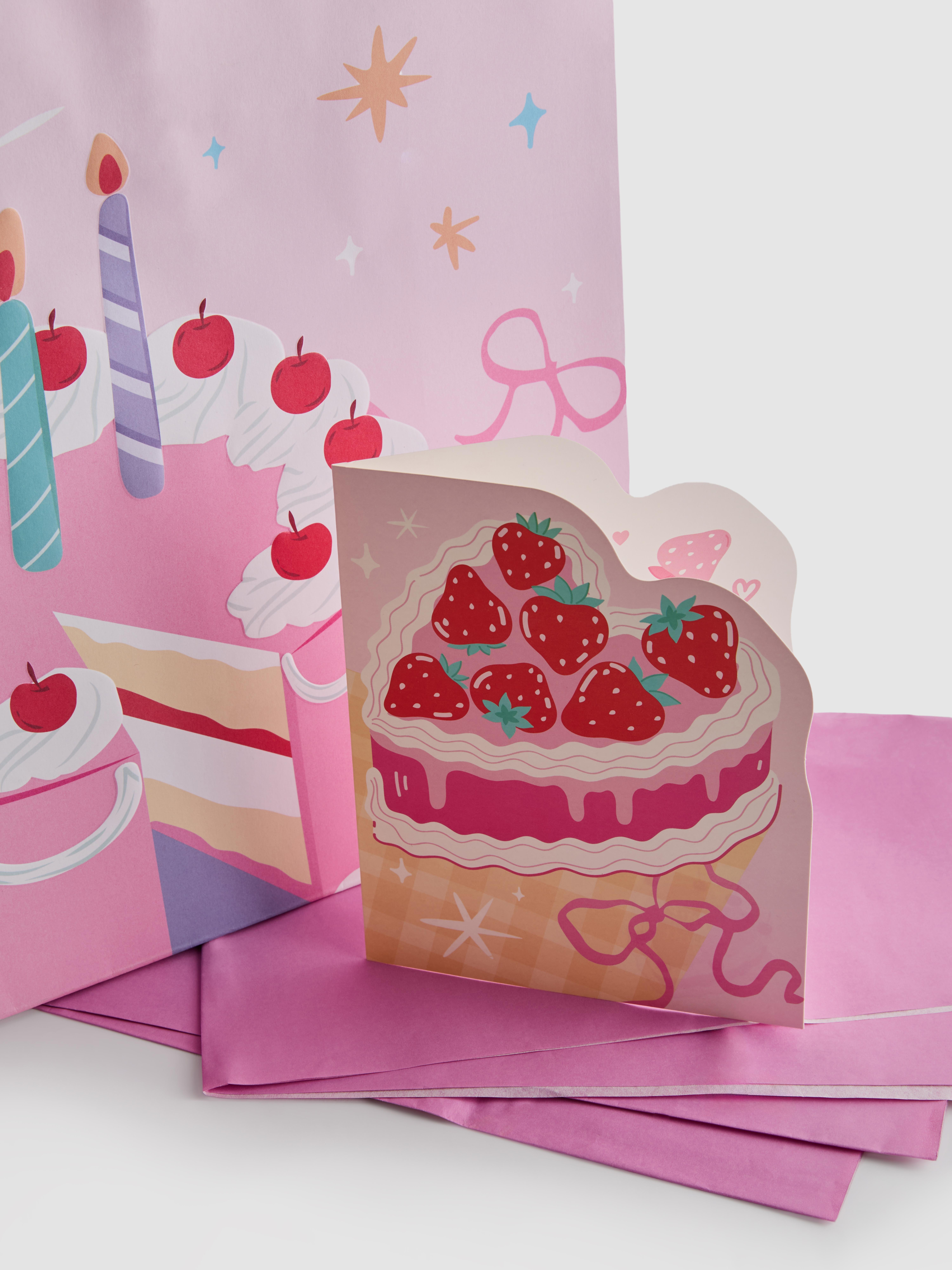 3-In-1 Birthday Cake Gift Bag