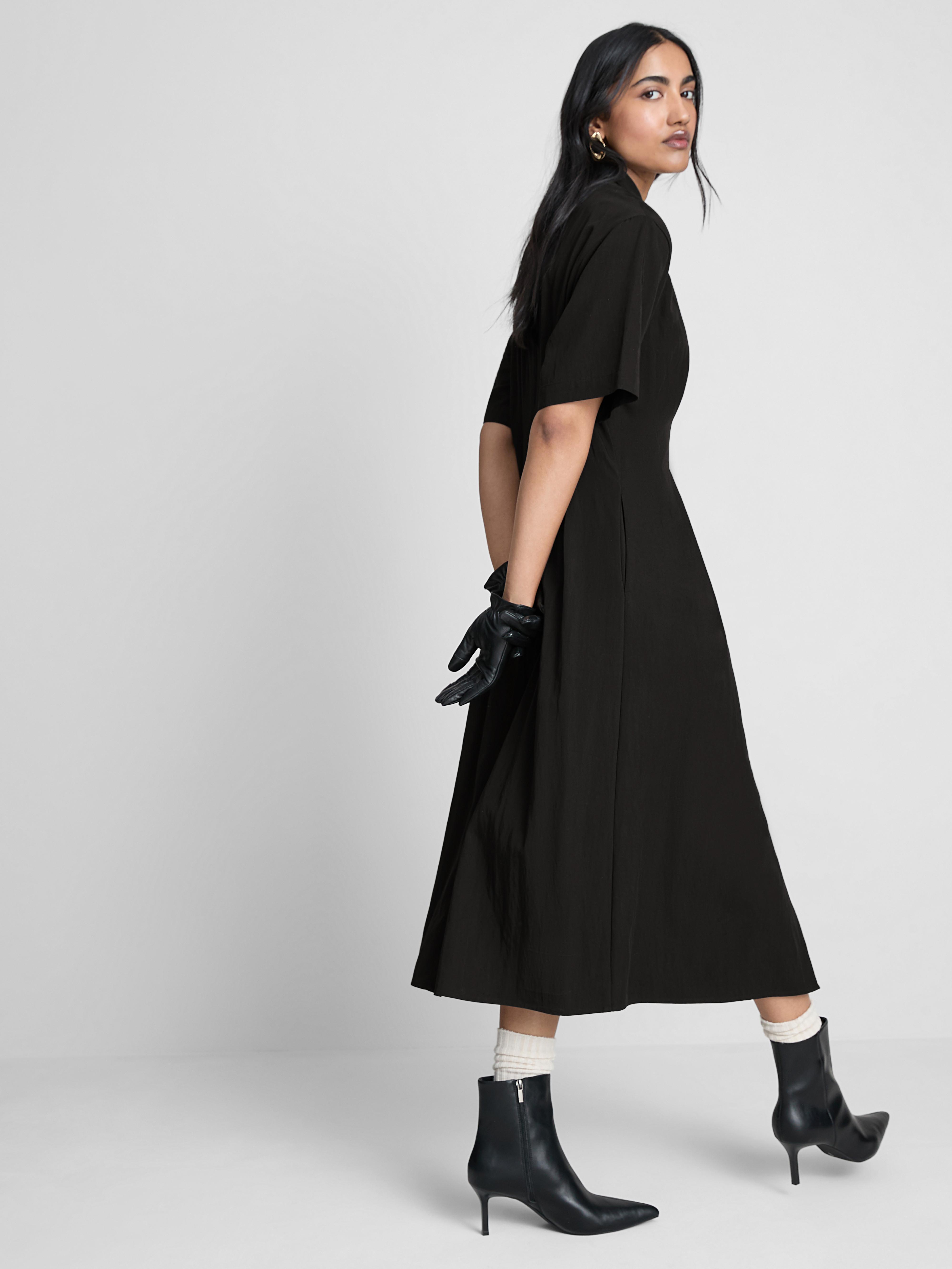 Womens Black Midi Shirt Dress | Primark