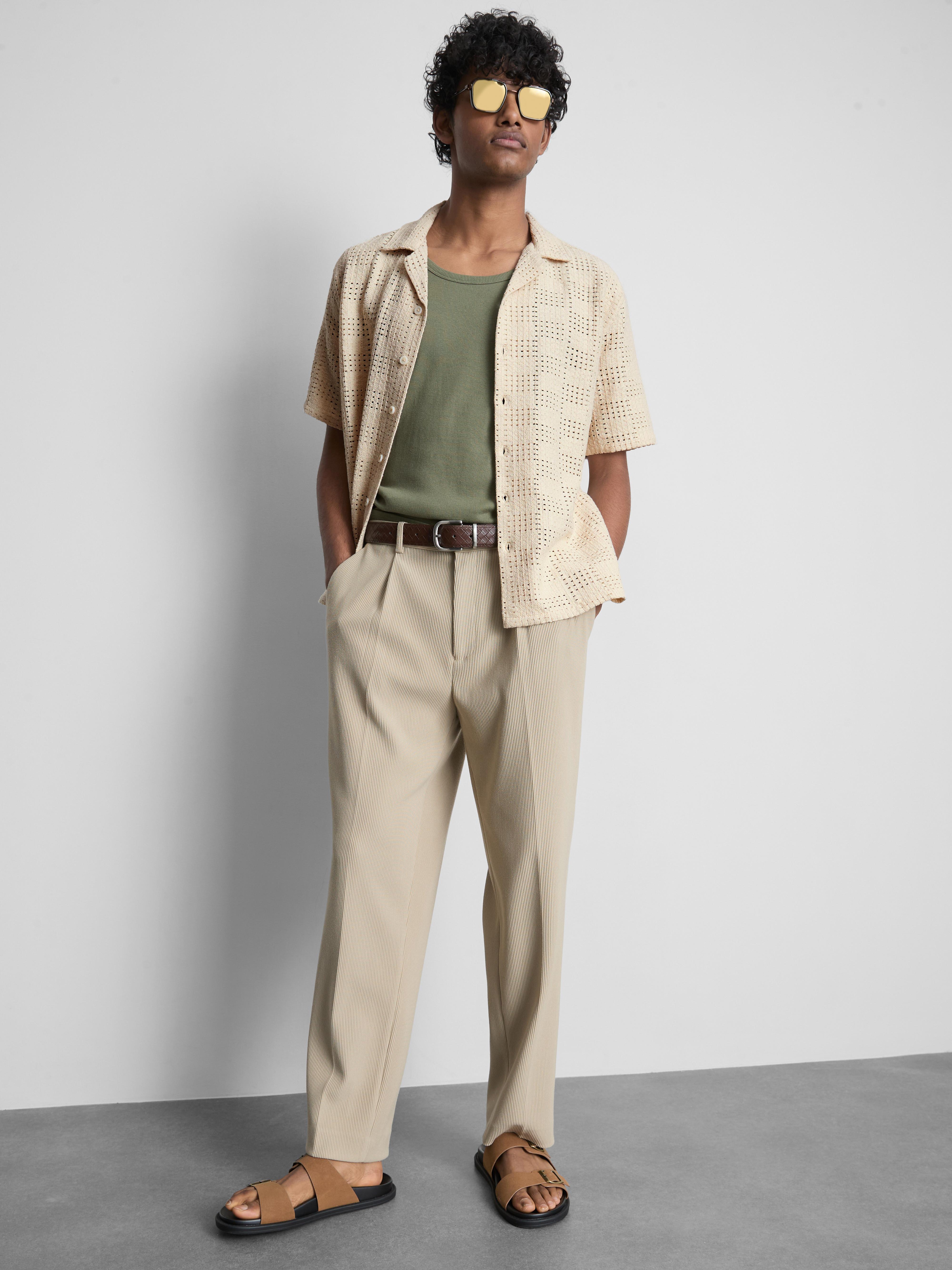 Checkerboard Crochet Shirt