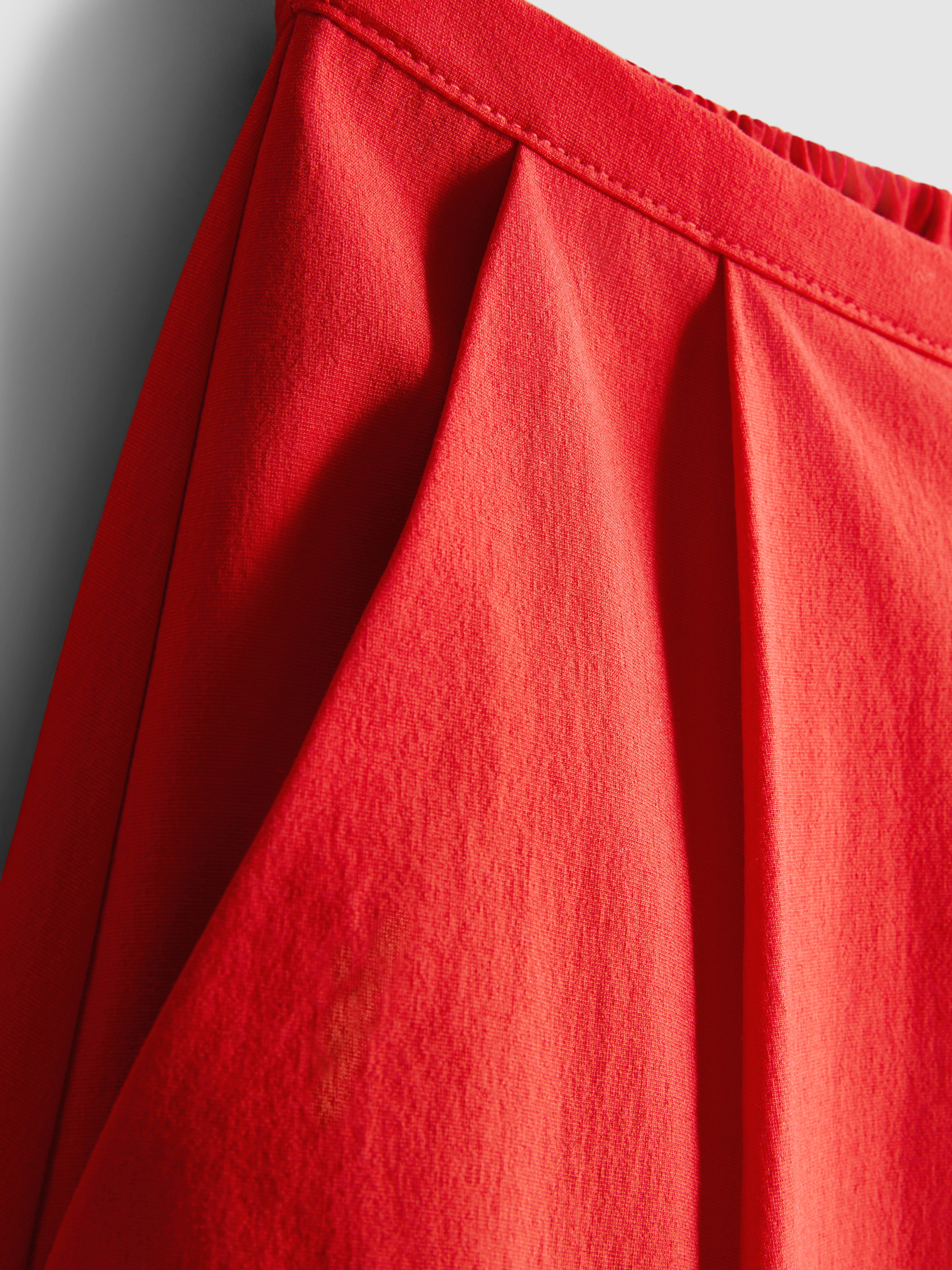 Women's Red Circle Midi Skirt