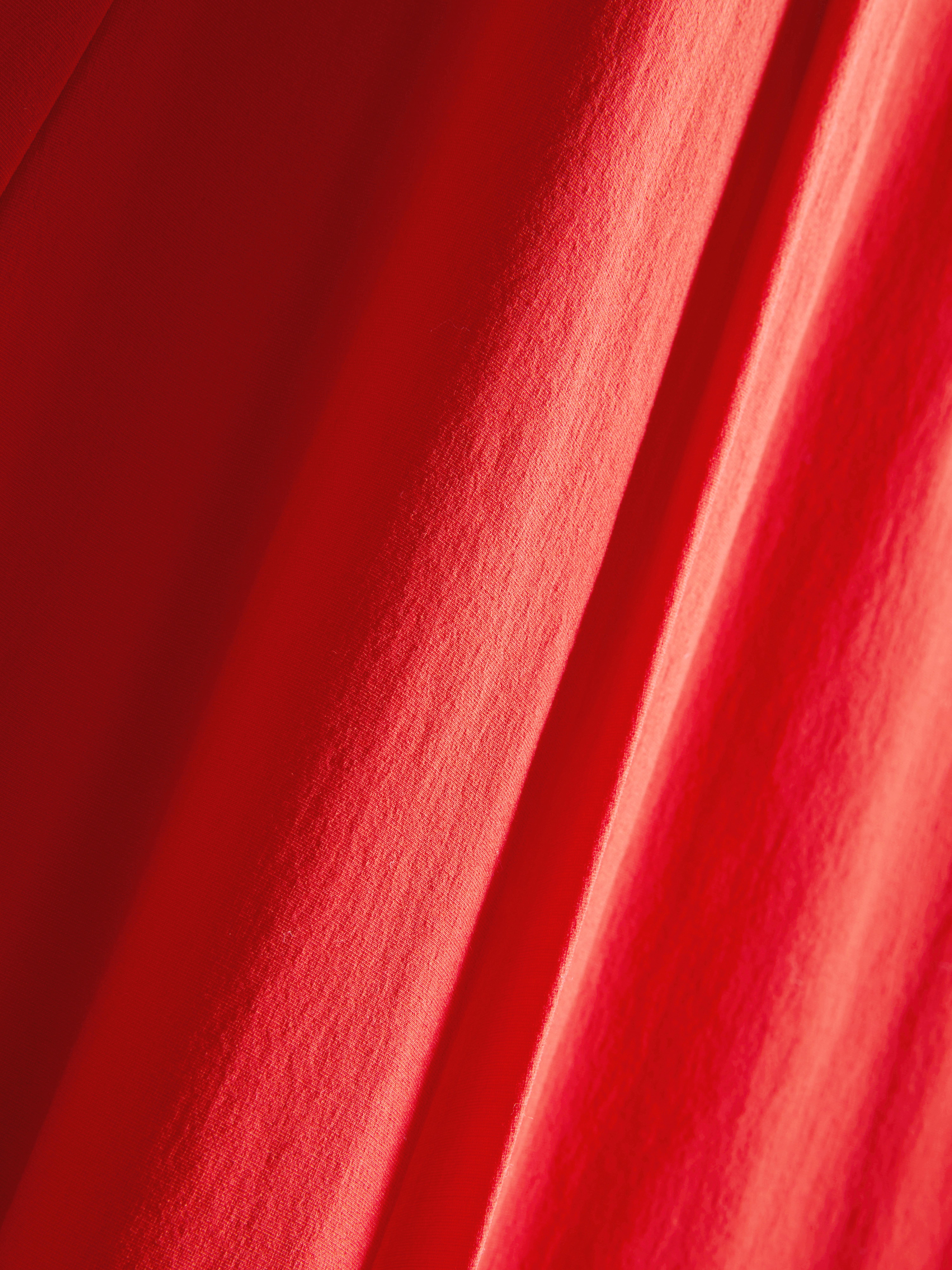 Women's Red Circle Midi Skirt