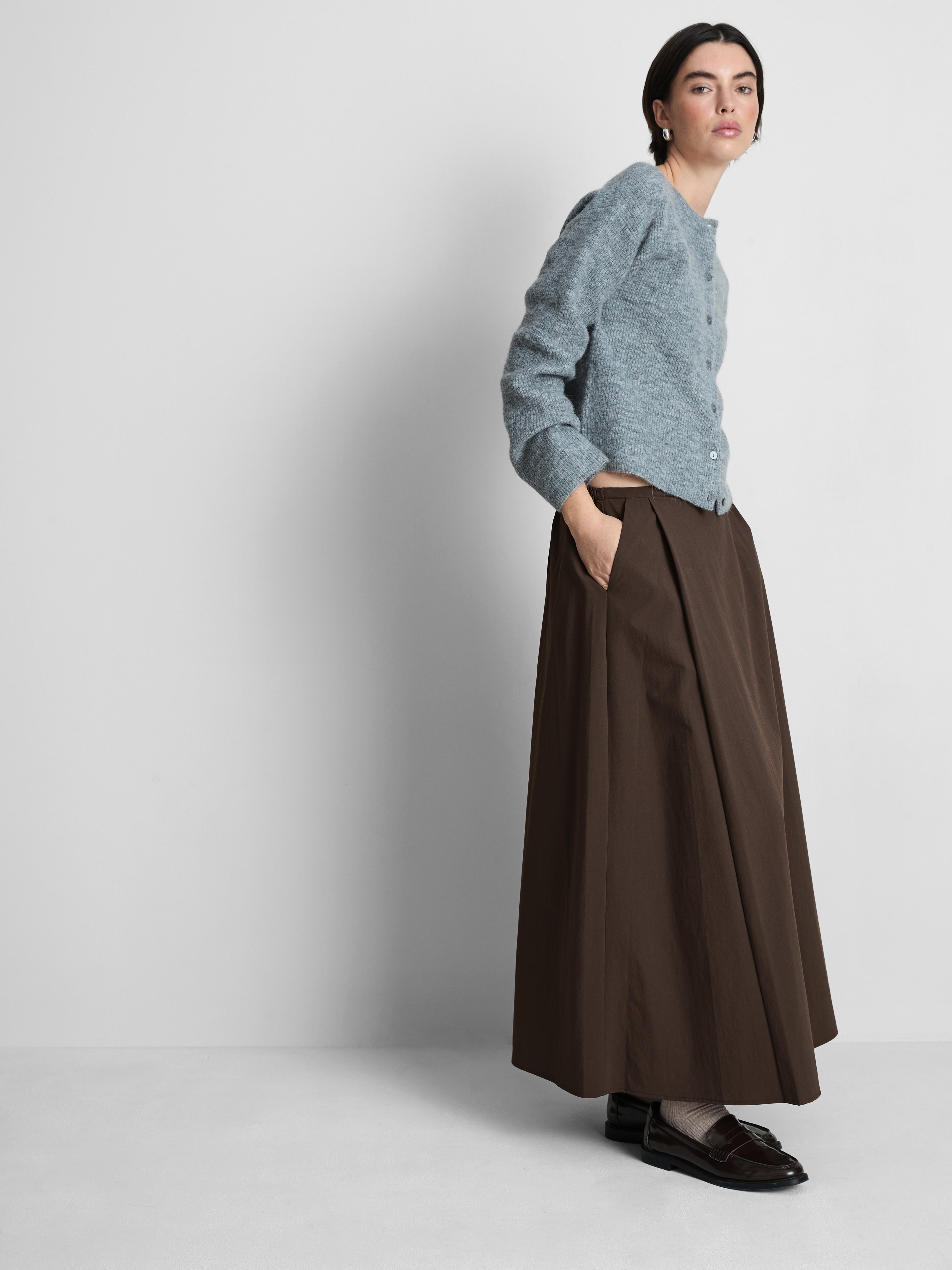 Women's Chocolate Circle Midi Skirt