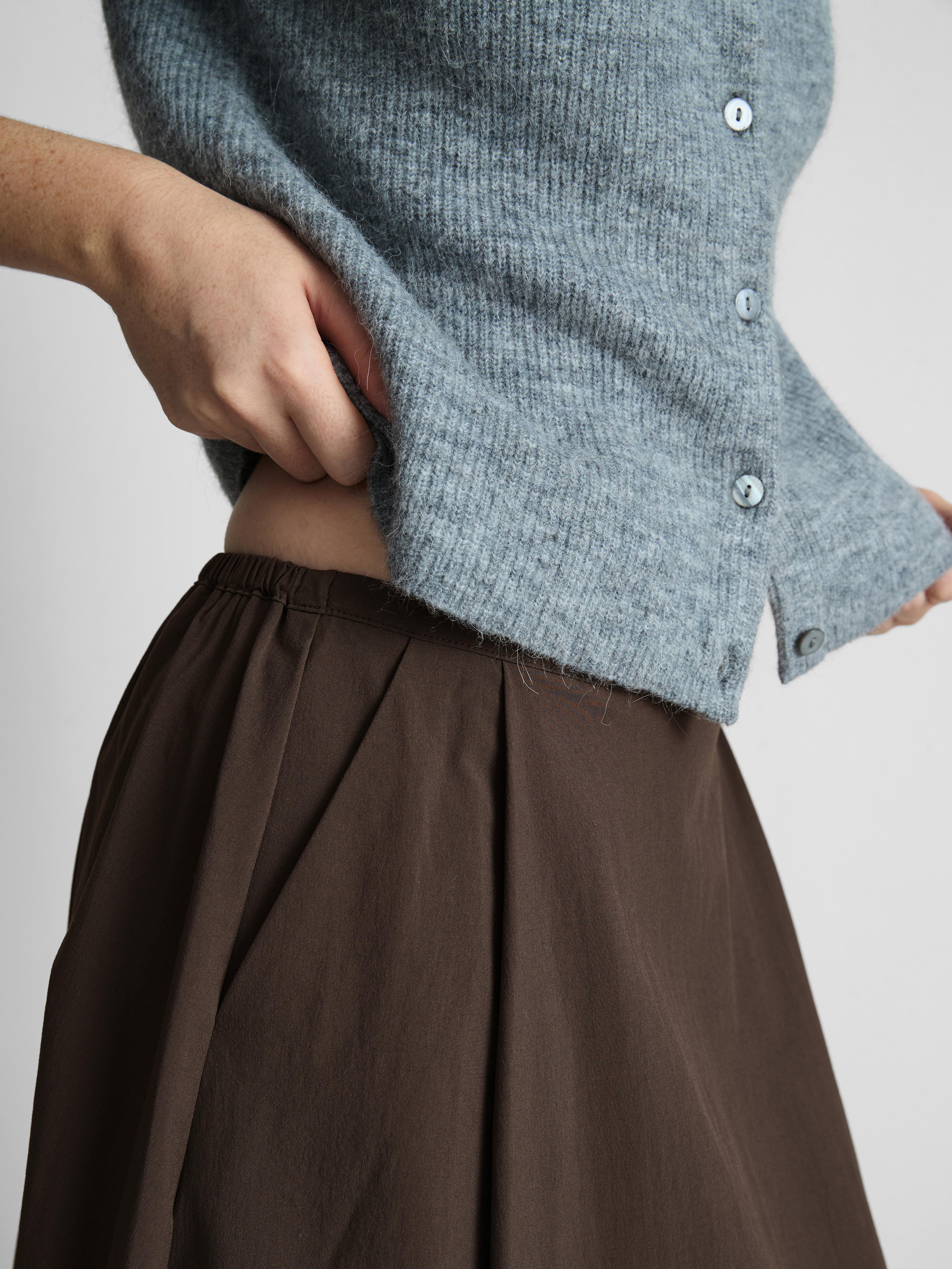 Women's Chocolate Circle Midi Skirt