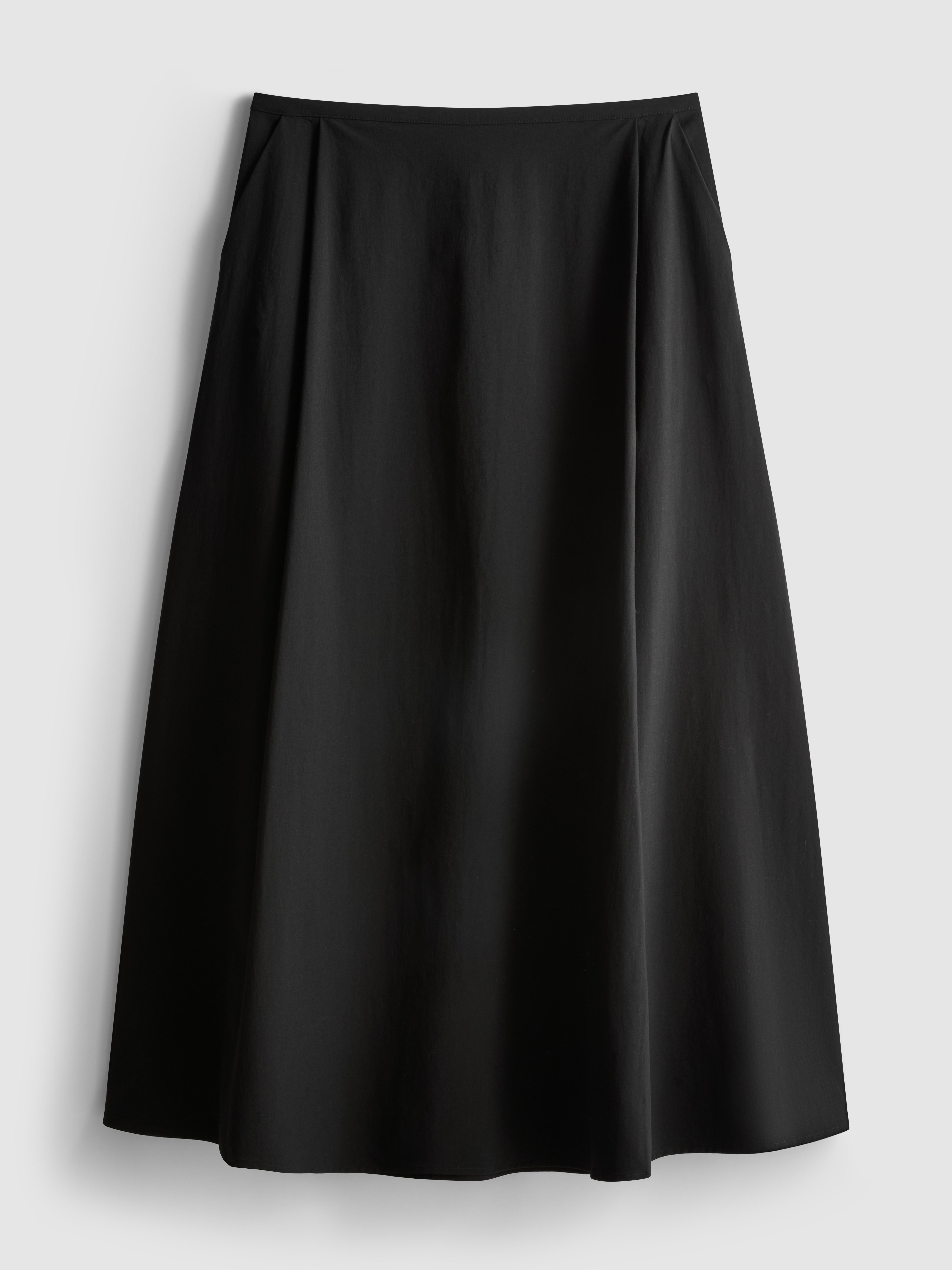 Women's Black Circle Midi Skirt