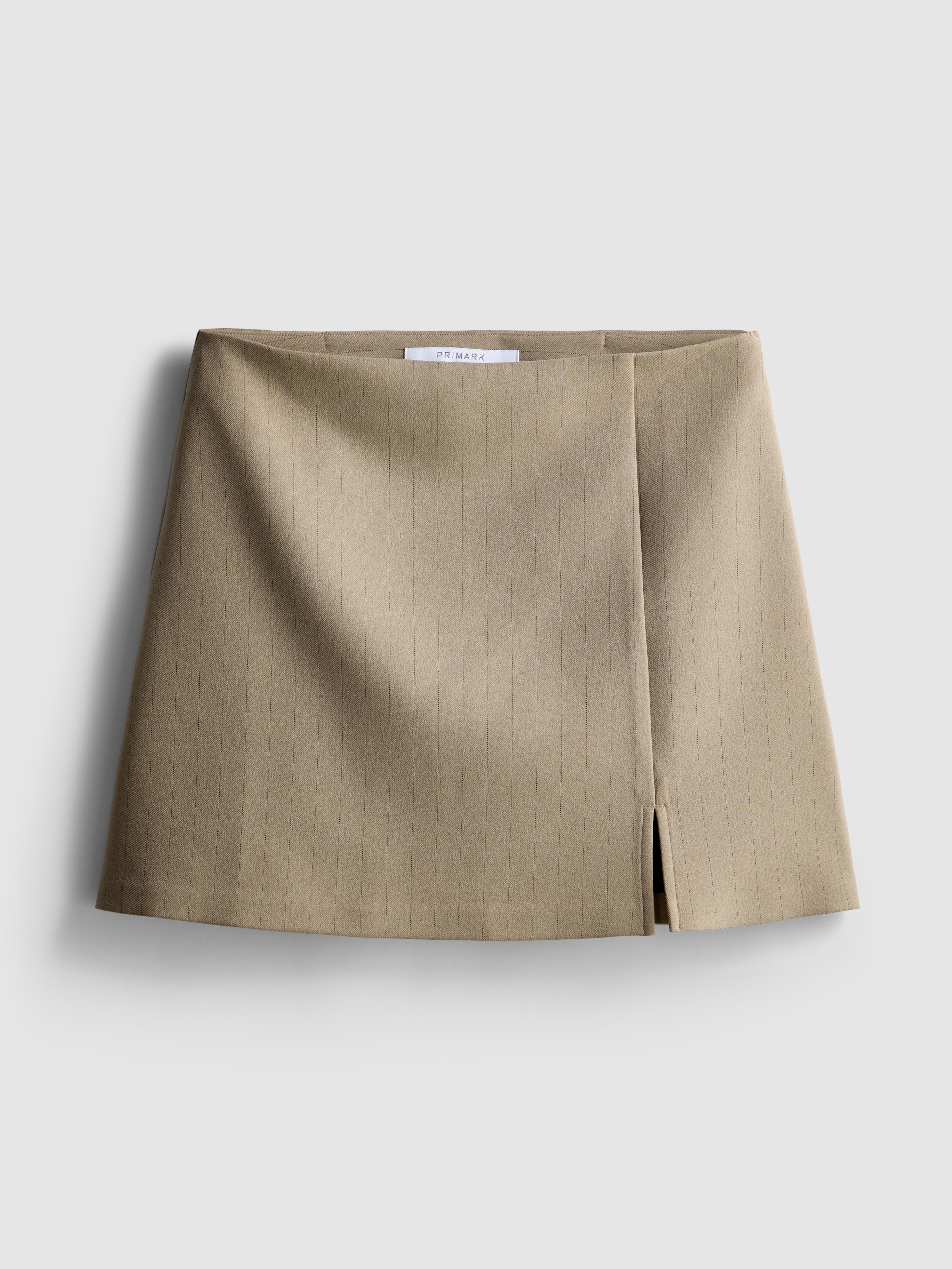 Pinstripe A-Line Mini Skirt