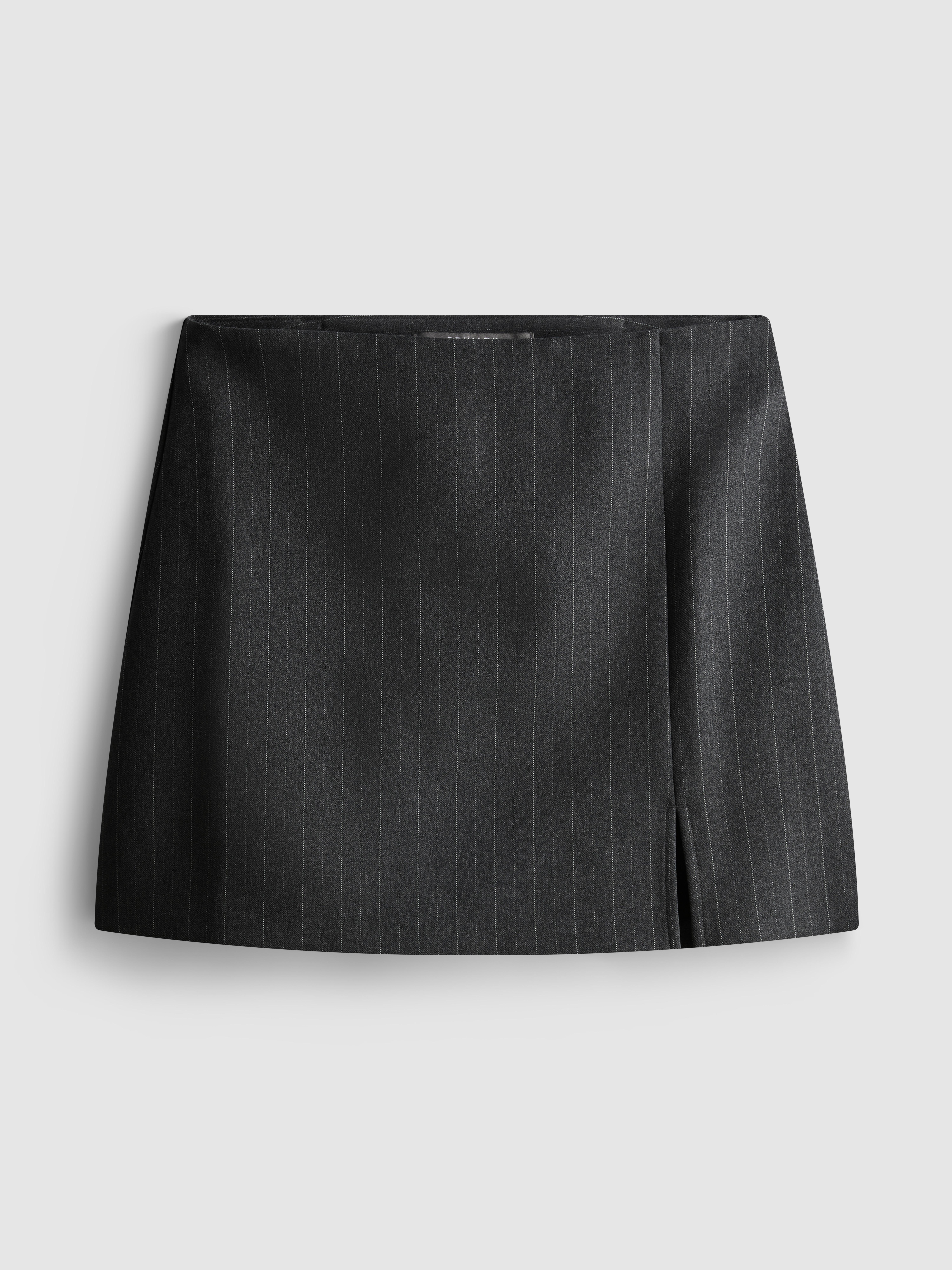 Pinstripe A-Line Mini Skirt