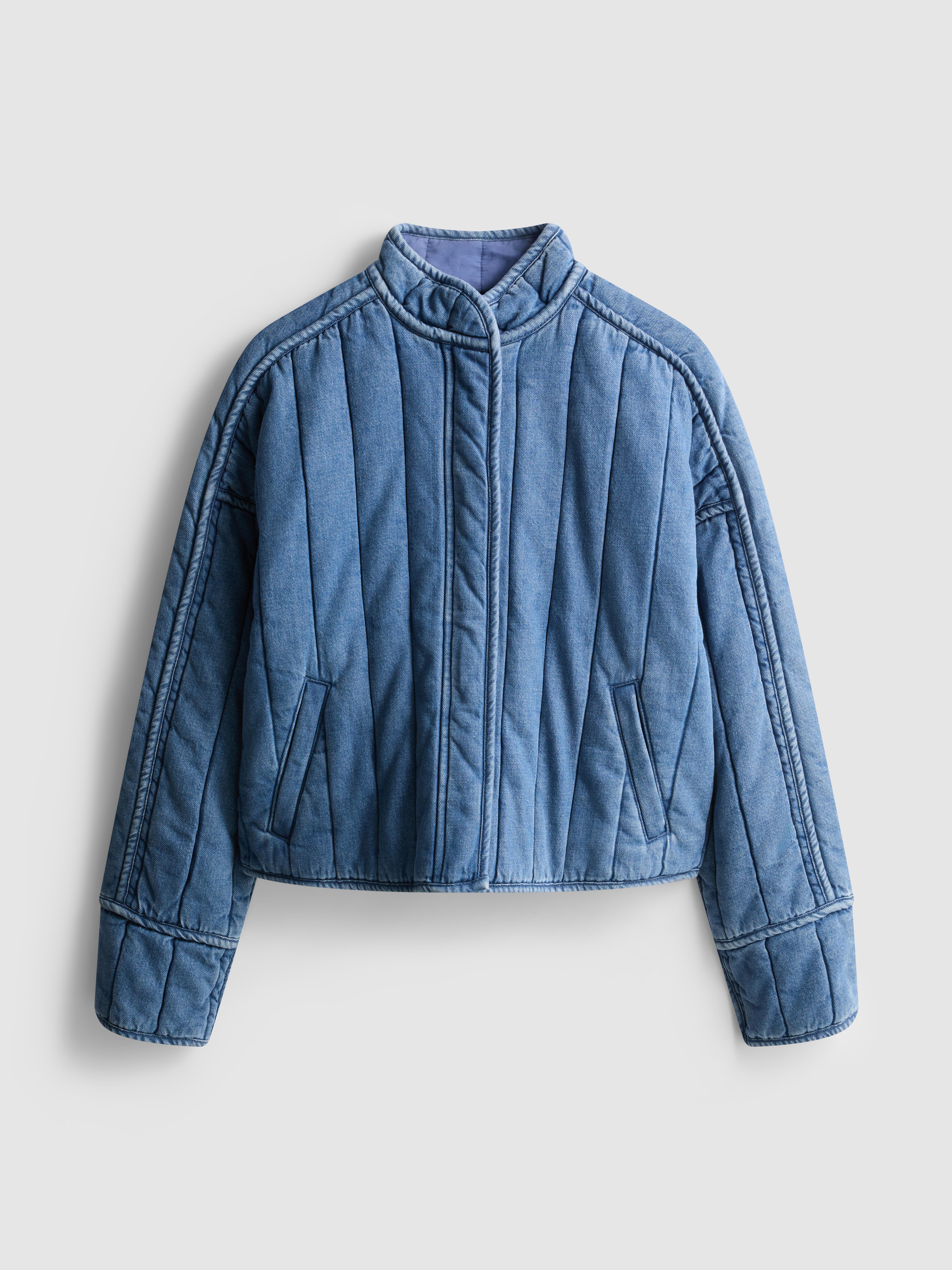 Quilted Denim Jacket