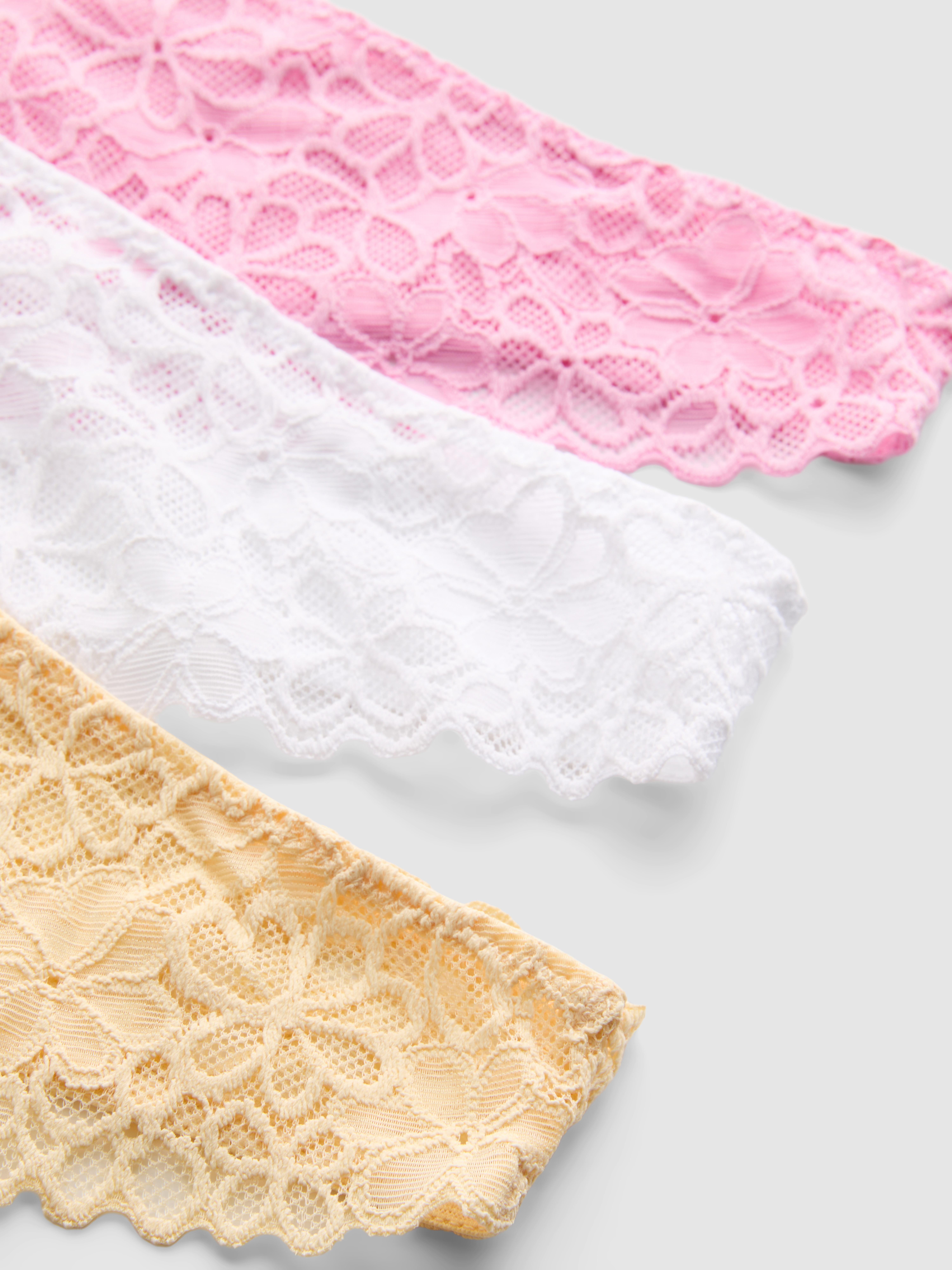 Lot de 3 strings brésiliens en dentelle