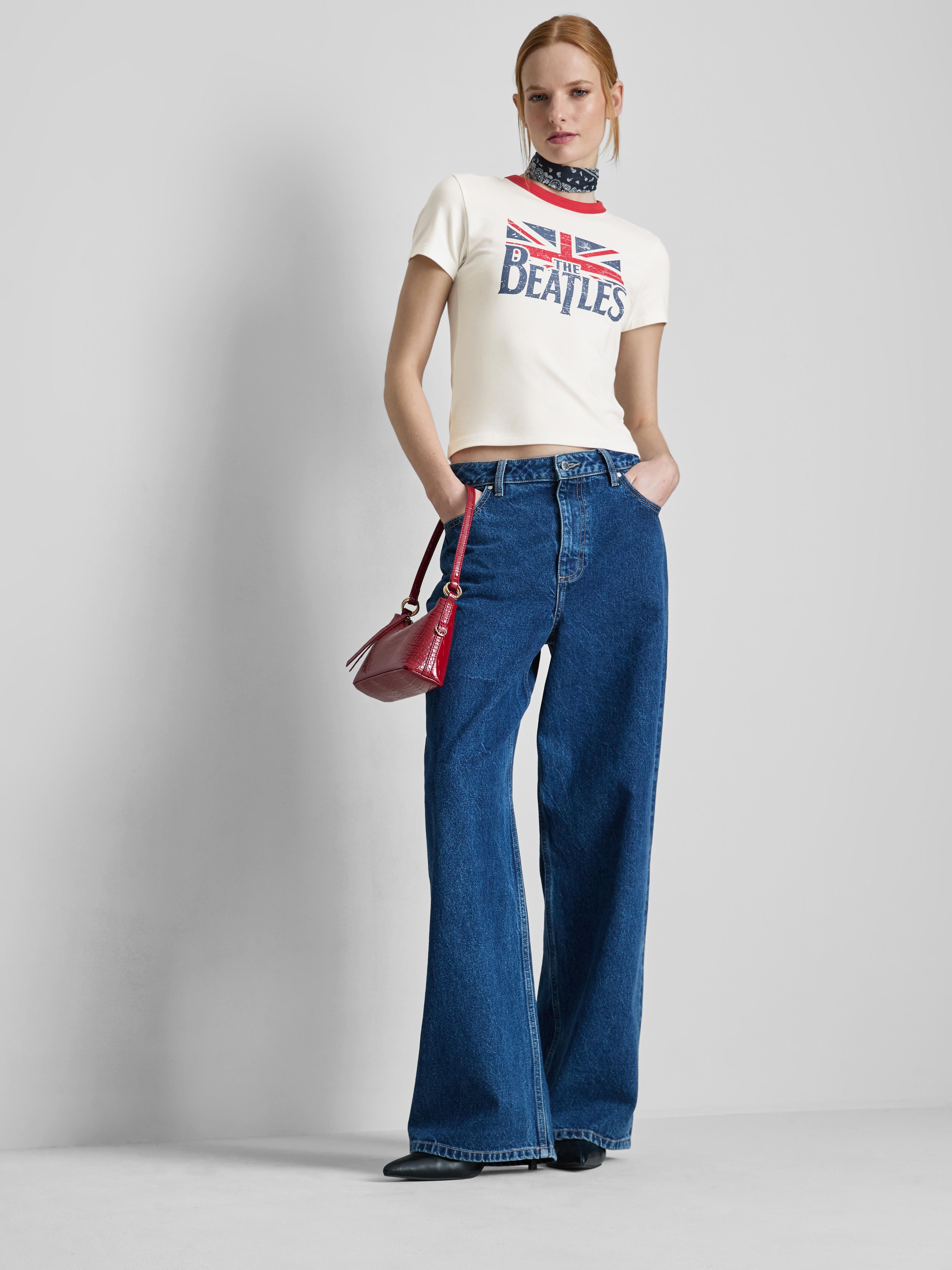 Katoenrijk baby-T-shirt met The Beatles-print