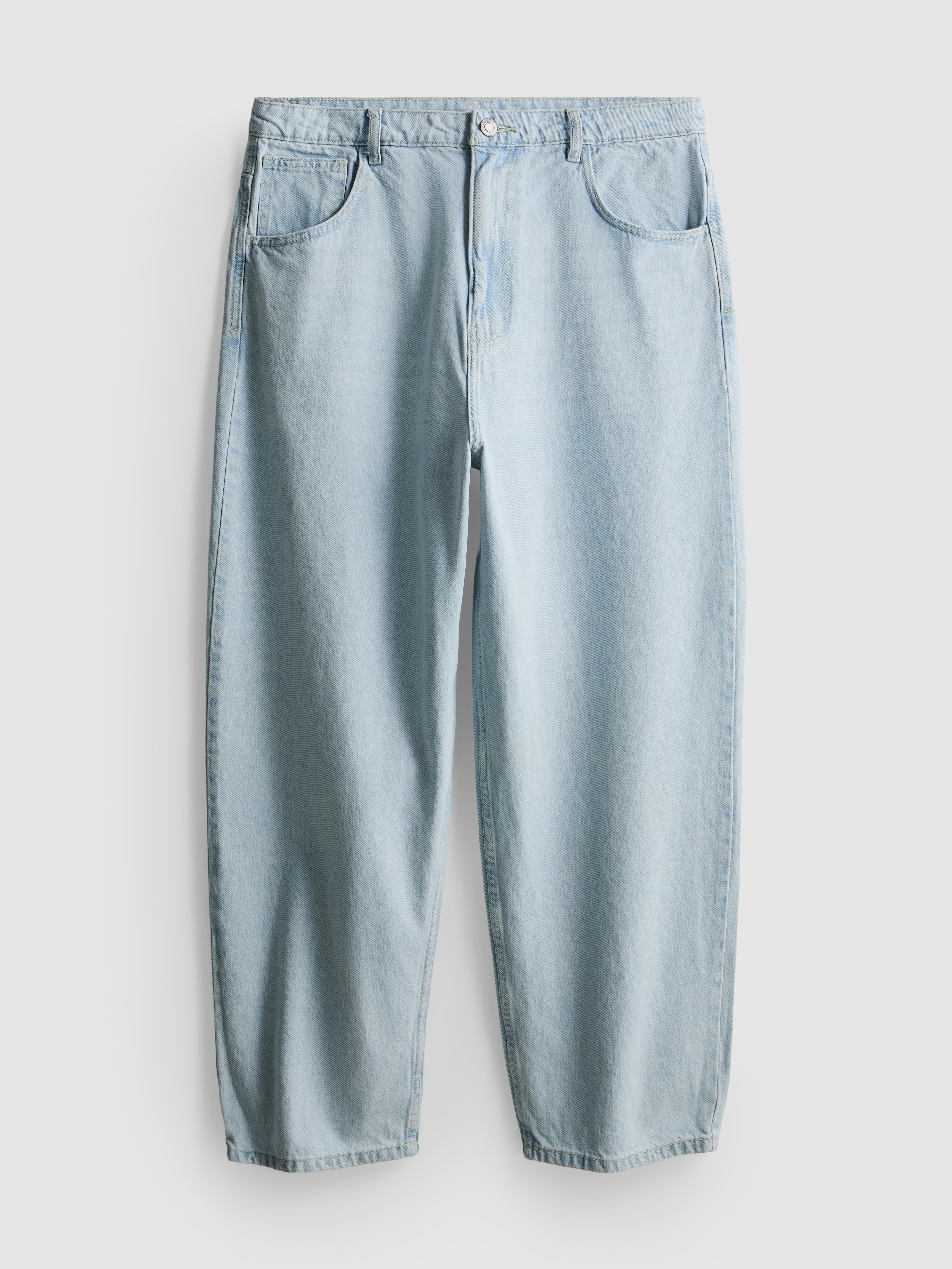 Mid-Rise Baggy Jeans Bright Blue