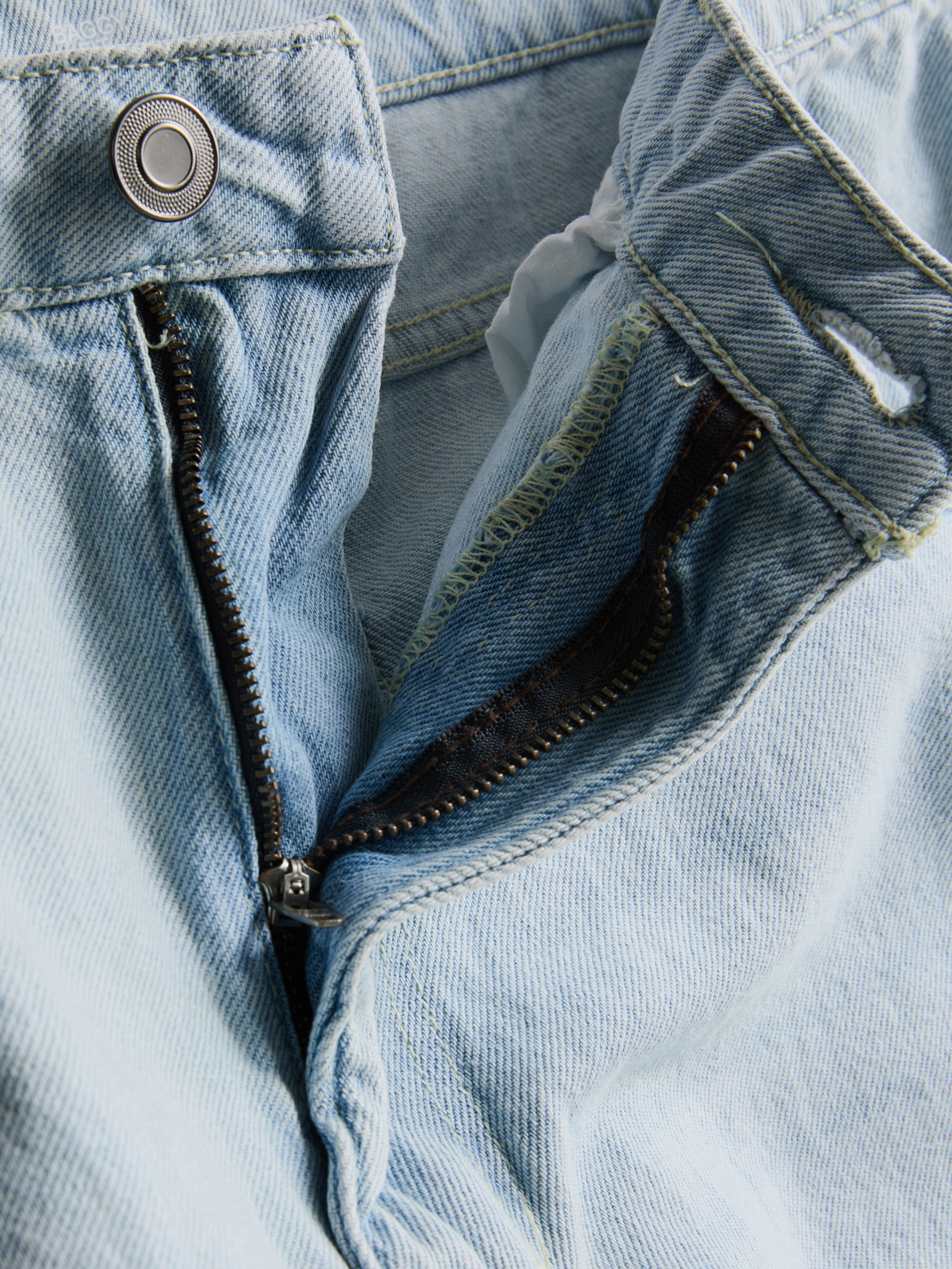 Jean large taille mi-haute