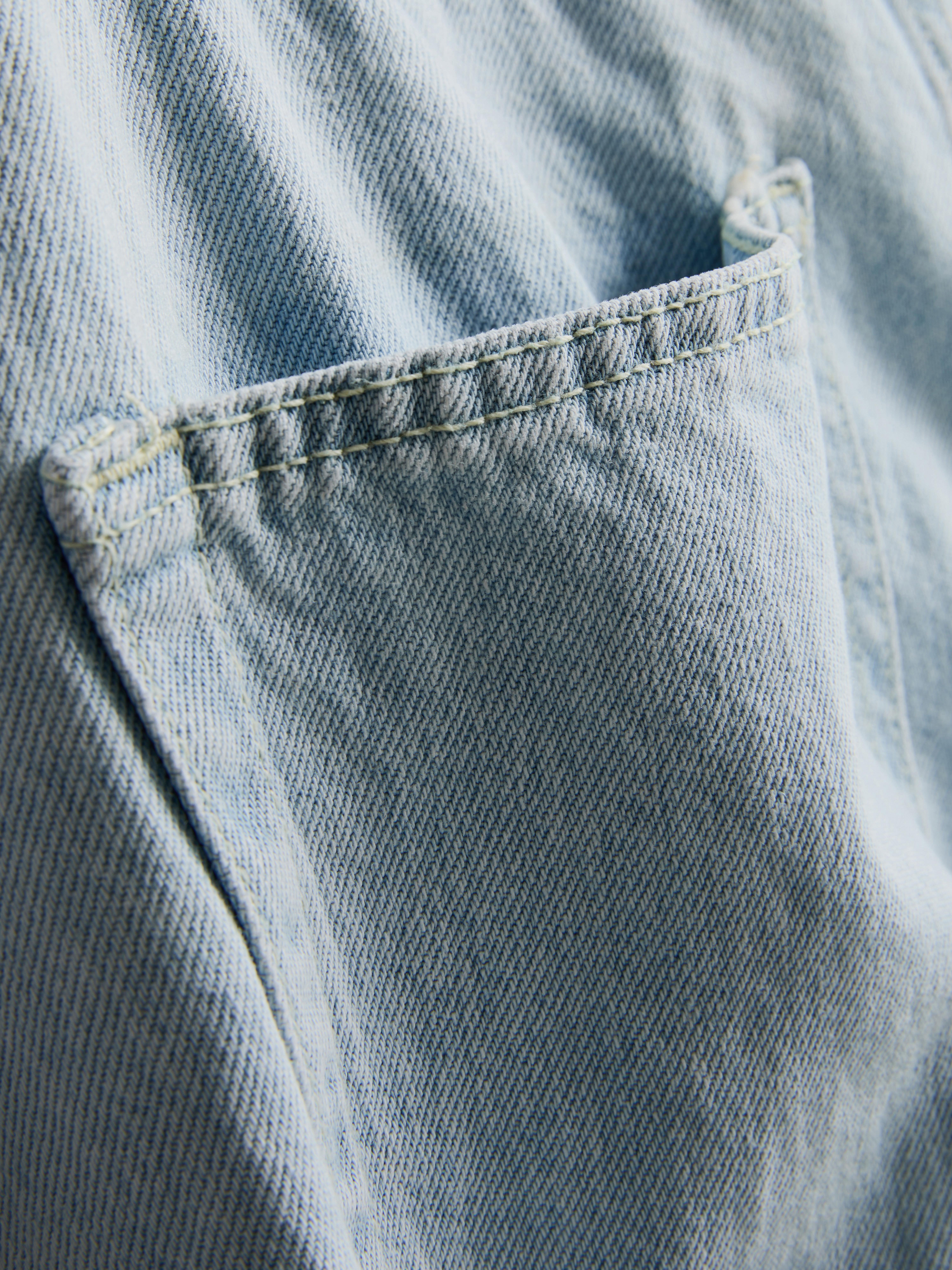 Jean large taille mi-haute