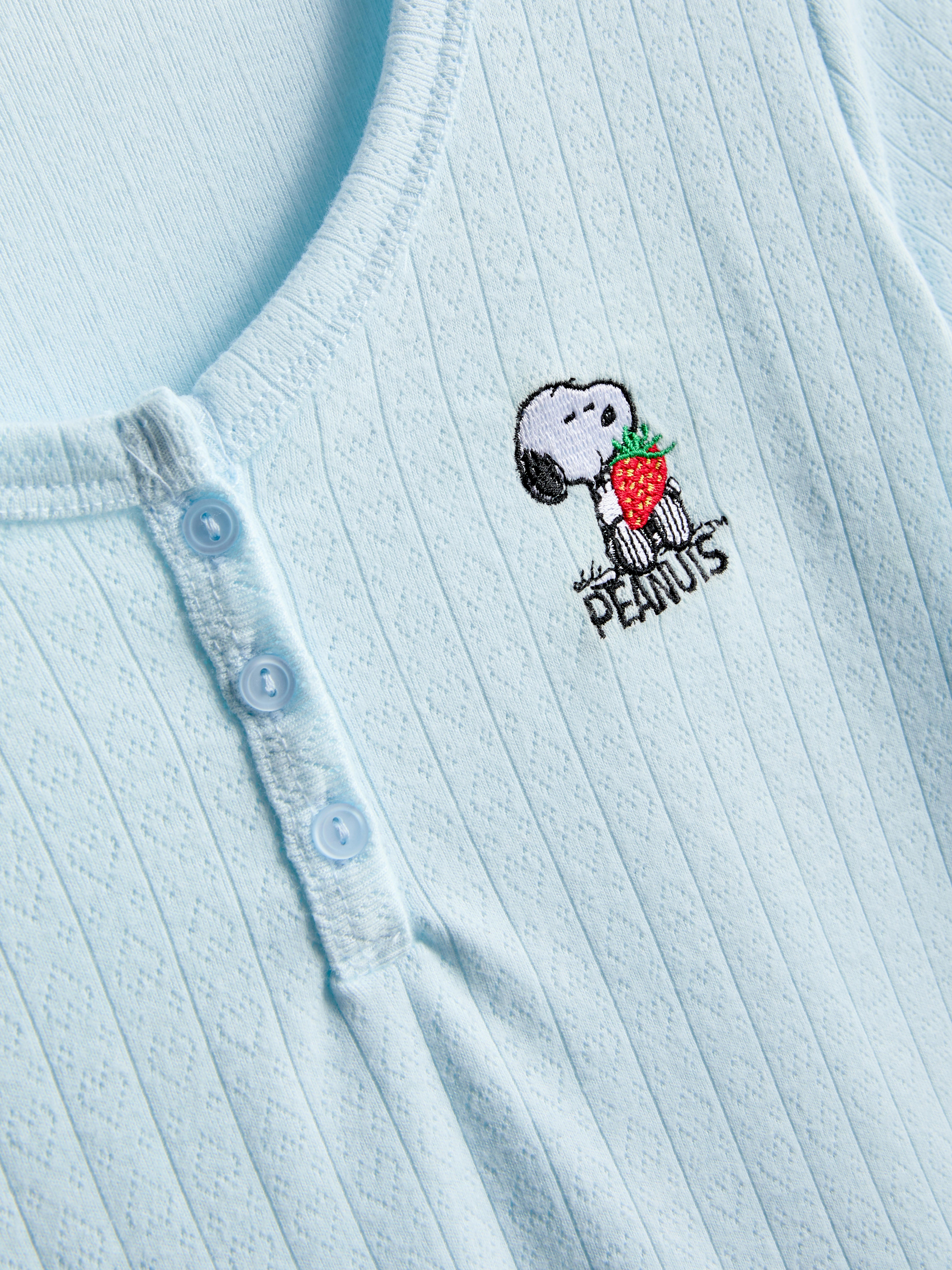 Snoopy Graphic Pointelle Pajamas