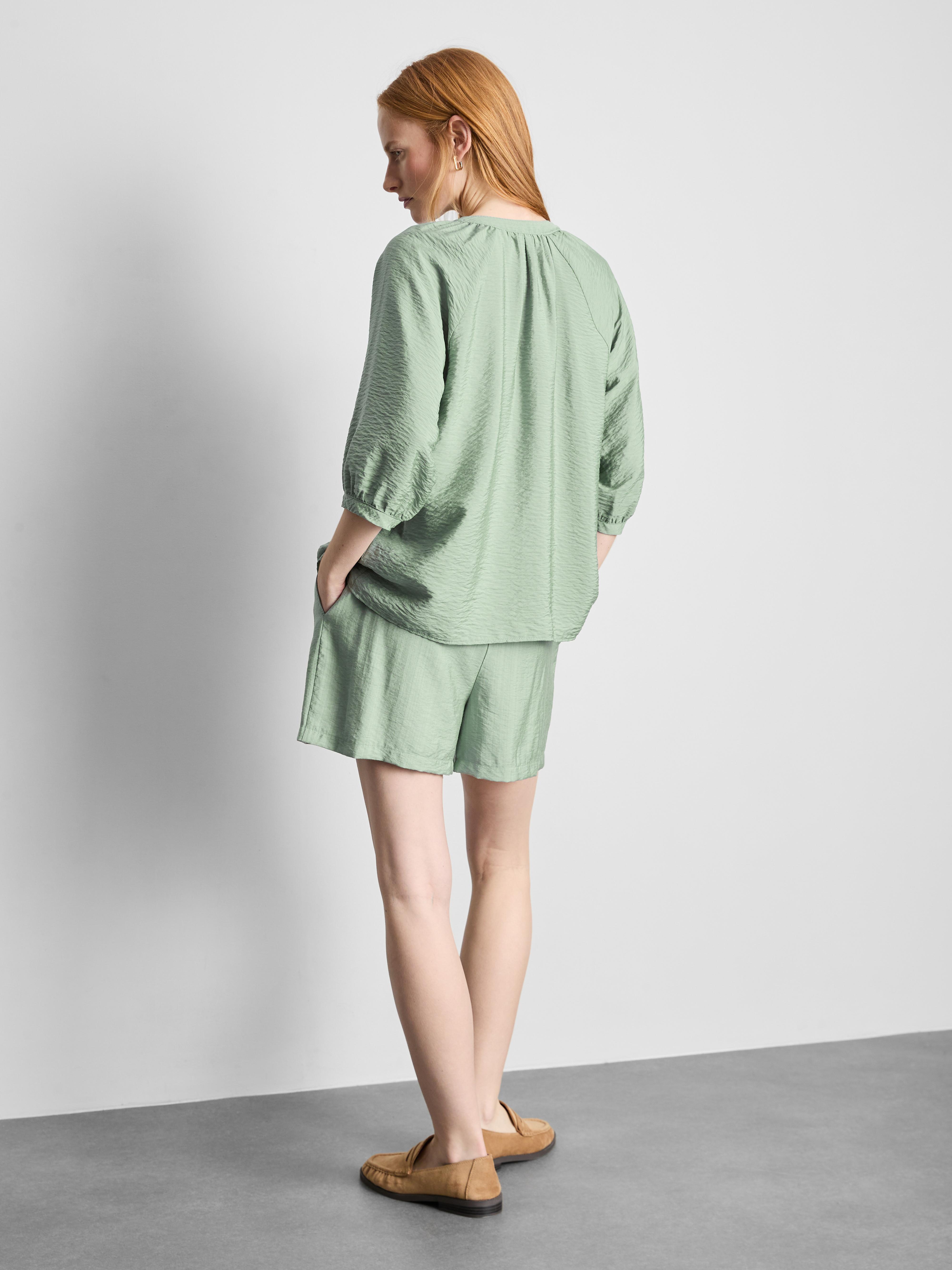3/4 Sleeve V-Neck Blouse