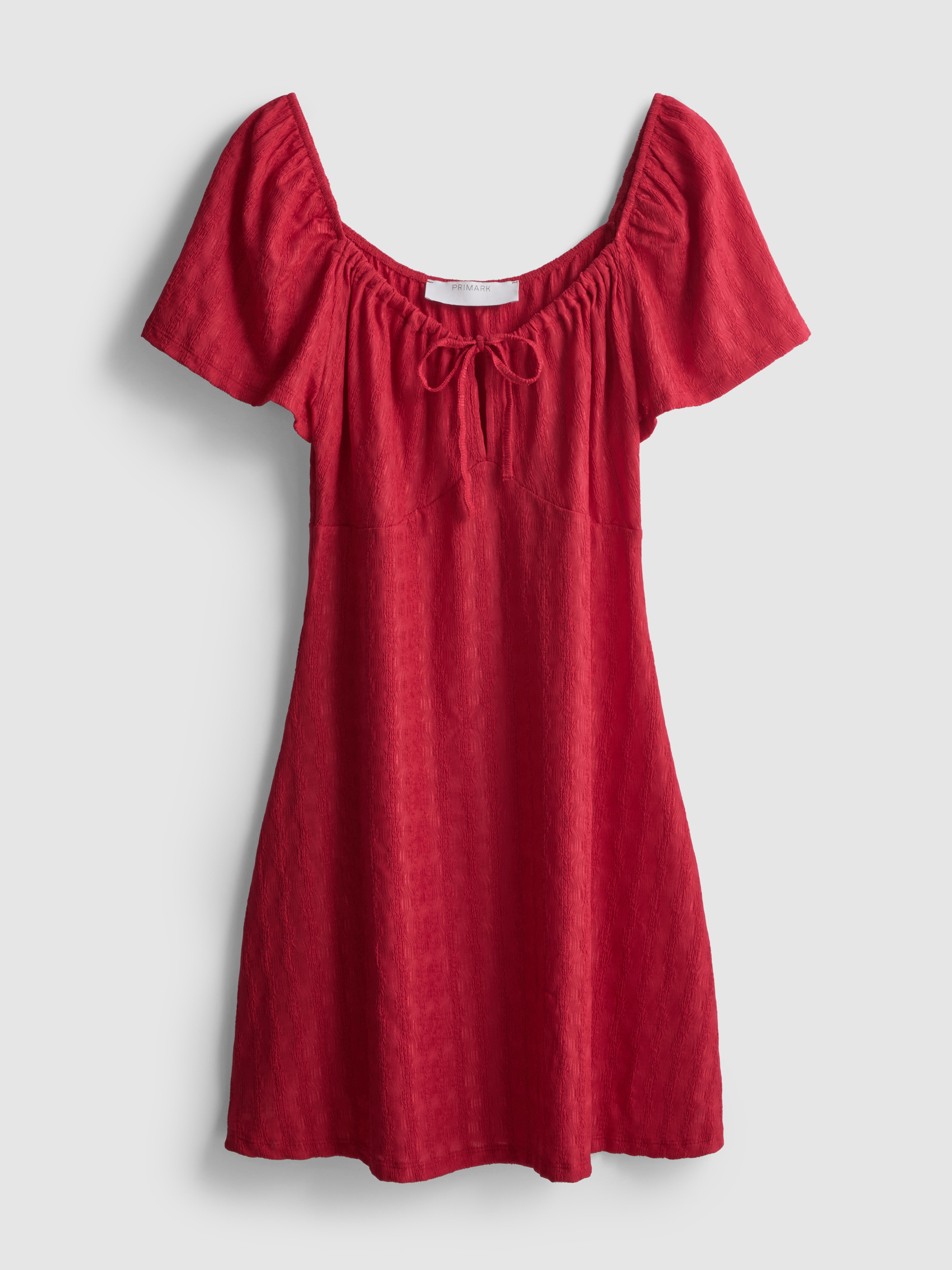 Crinkle Cap Sleeve Mini Dress