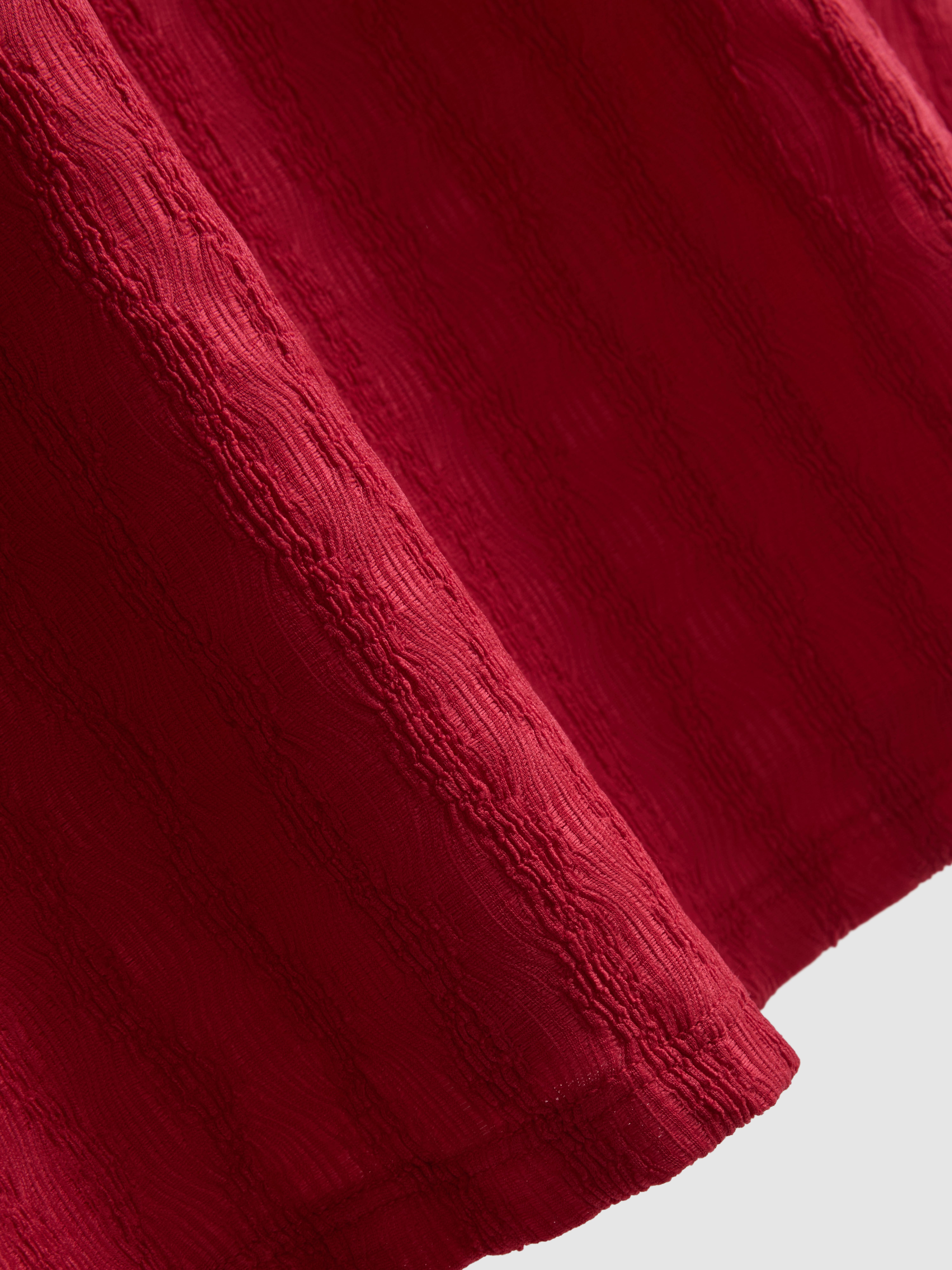 Crinkle Cap Sleeve Mini Dress