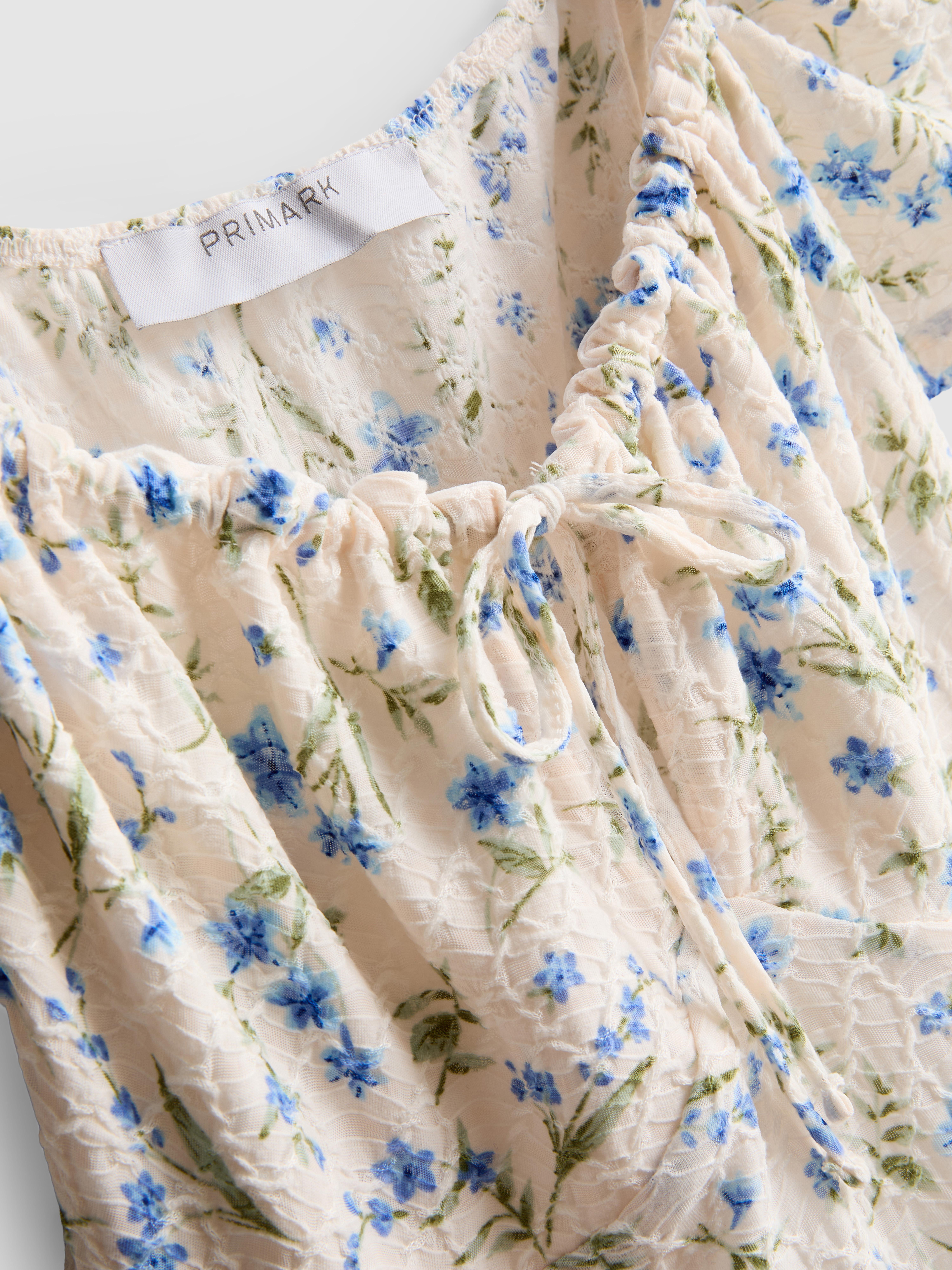 Crinkle Cap Sleeve Mini Dress