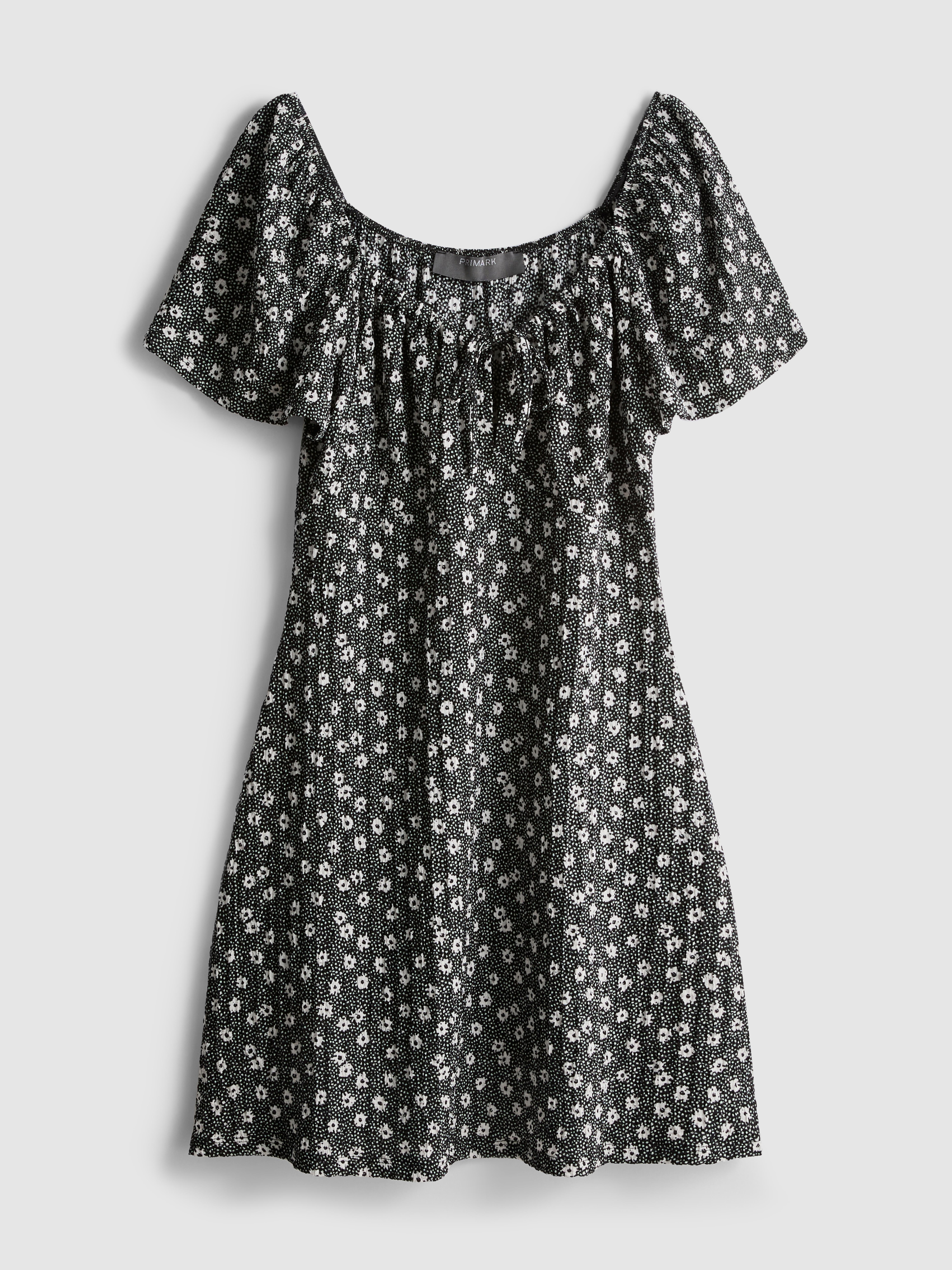 Minikleid in Knitteroptik mit Flügelärmeln