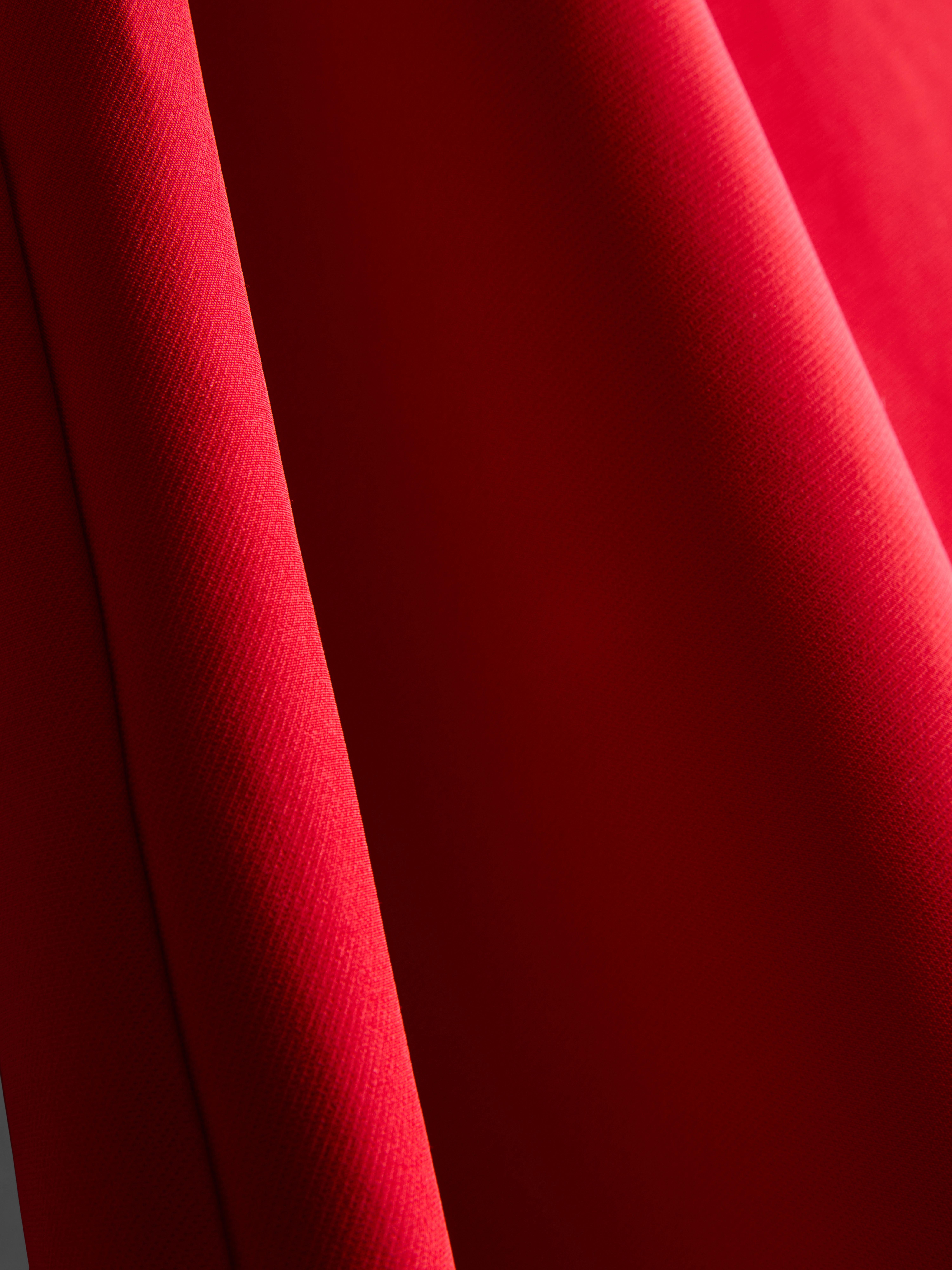 Women's Red Split Hem Mini Skirt