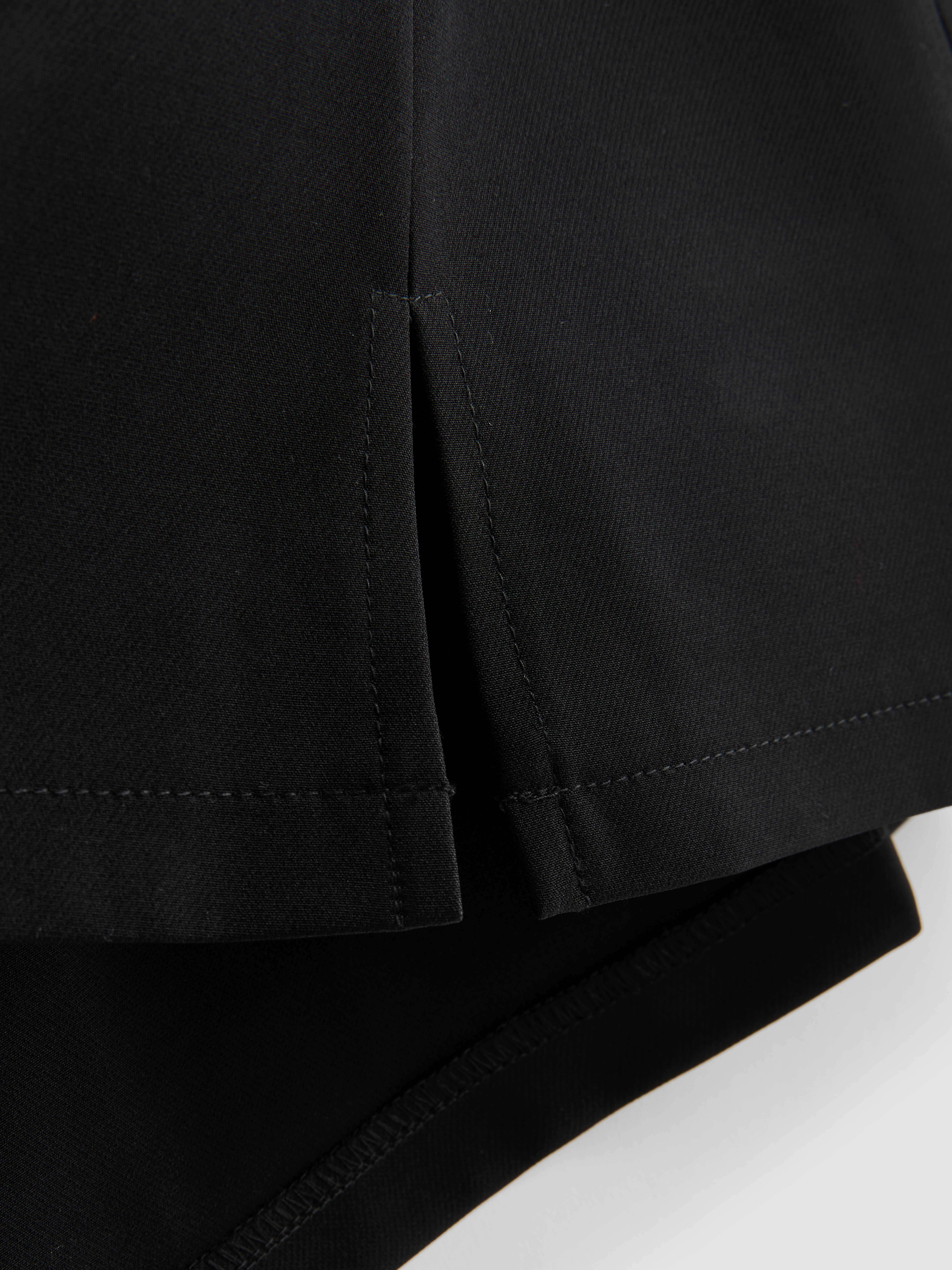 Women's Black Split Hem Mini Skirt