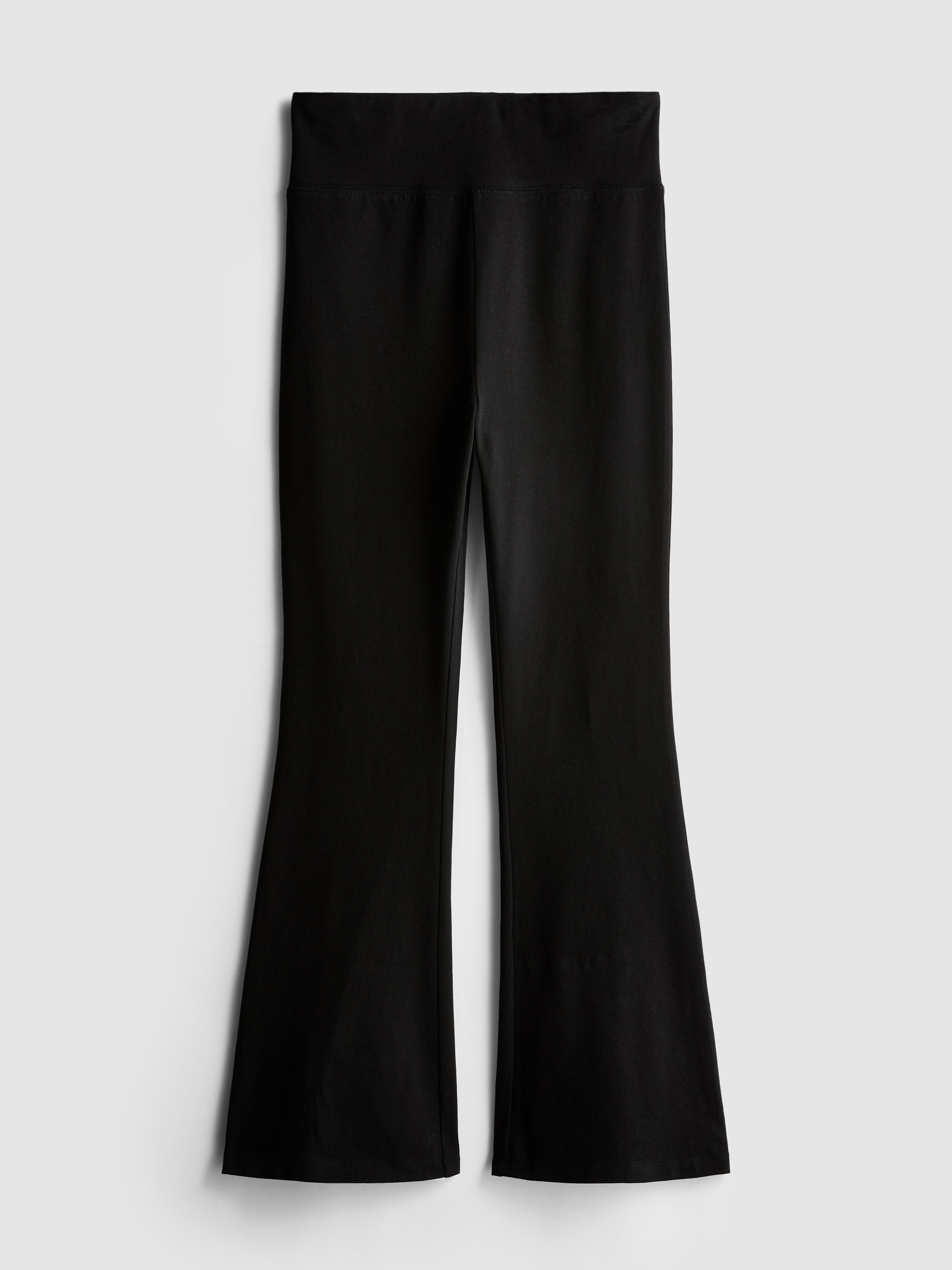 Girls Black 7-15yrs | Flare Leggings