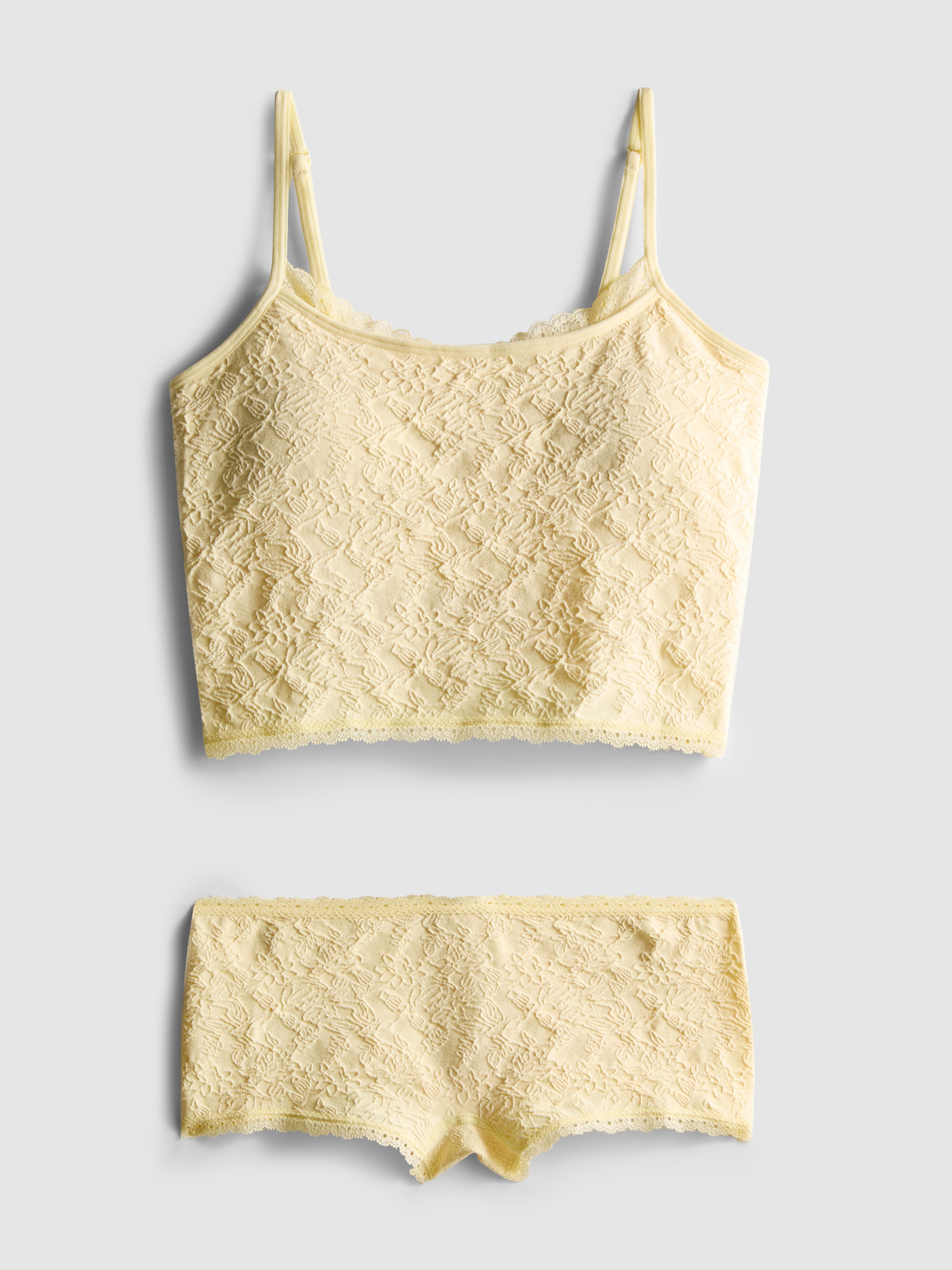 Set met jacquard hemdje en boy-short